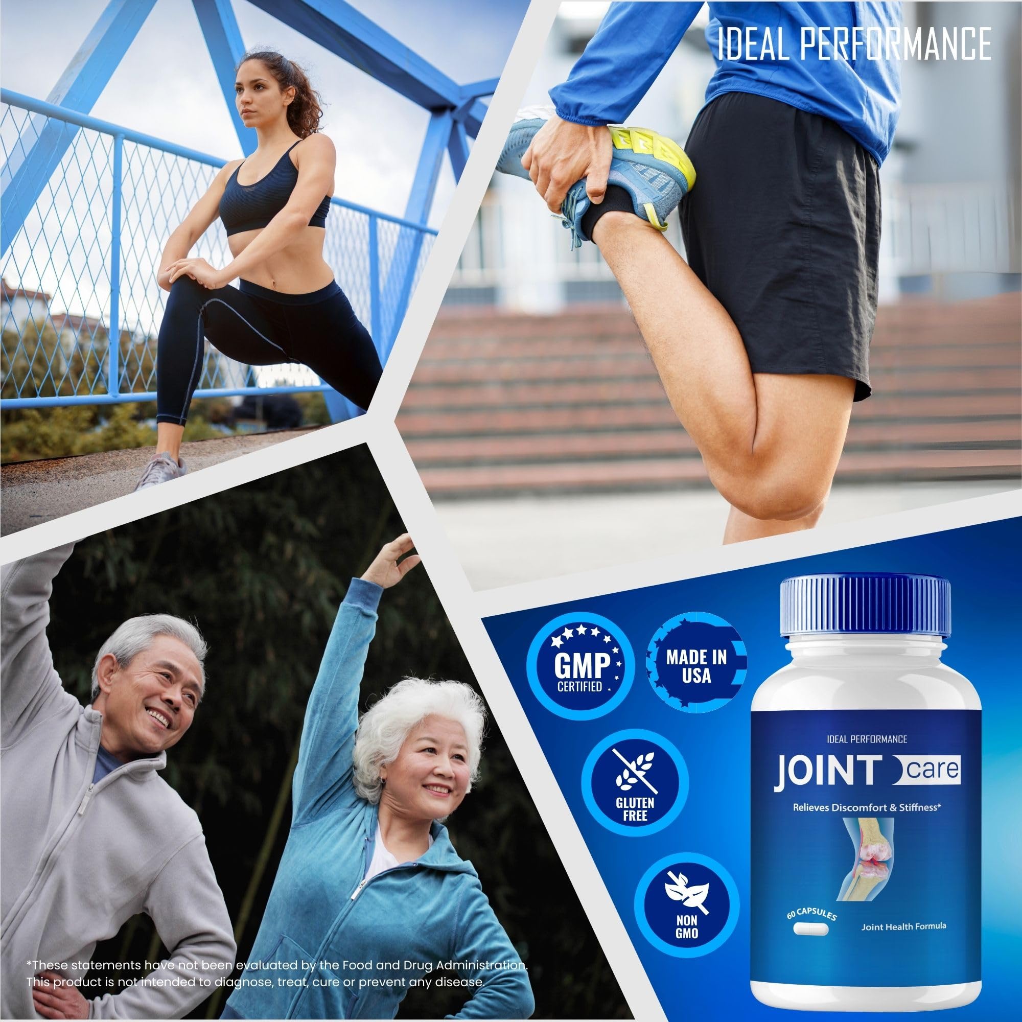 IDEAL PERFORMANCE Joint Care Support Capsules, JointCare Supplement Pills All Natural Formula to Fortify Bones & Bolster Flexibility - Maximum Strength, Joint Care Support Reviews (5 Pack) IDEAL PERFORMANCEAu supplements
