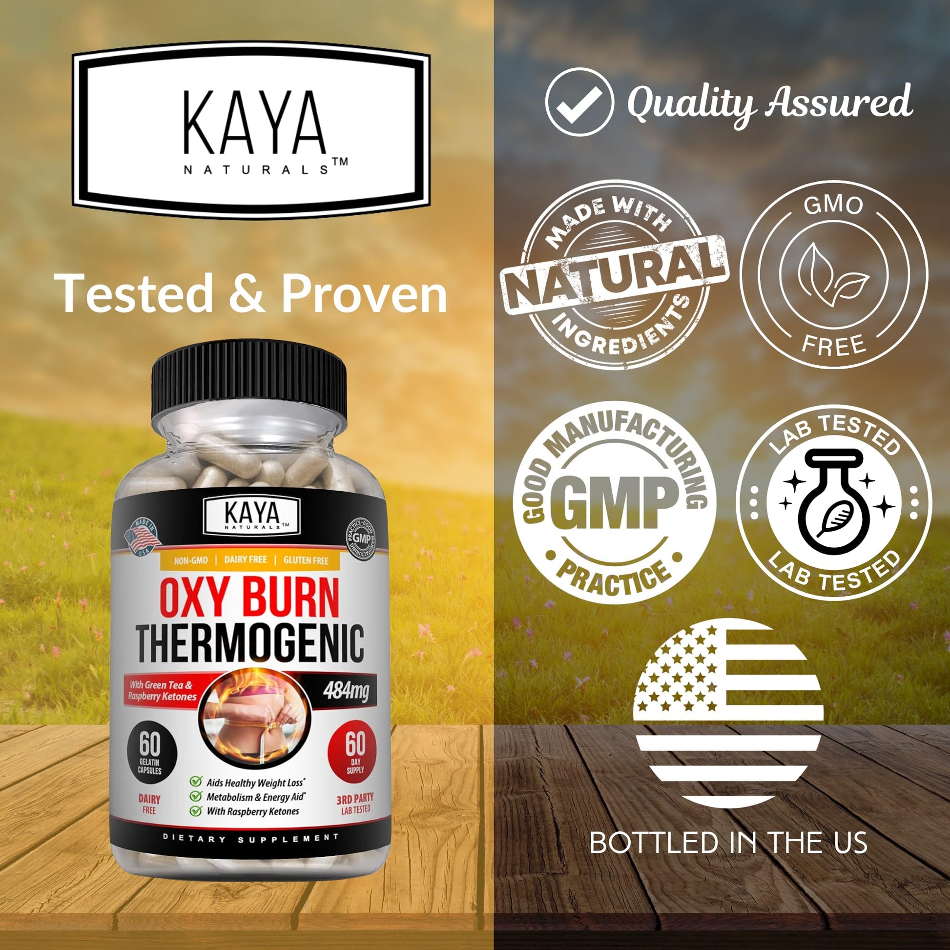 Kaya Naturals Oxy Burn - Weight Loss Pills for Women & Men - Appetite Suppressant Kaya NaturalsUS supplements