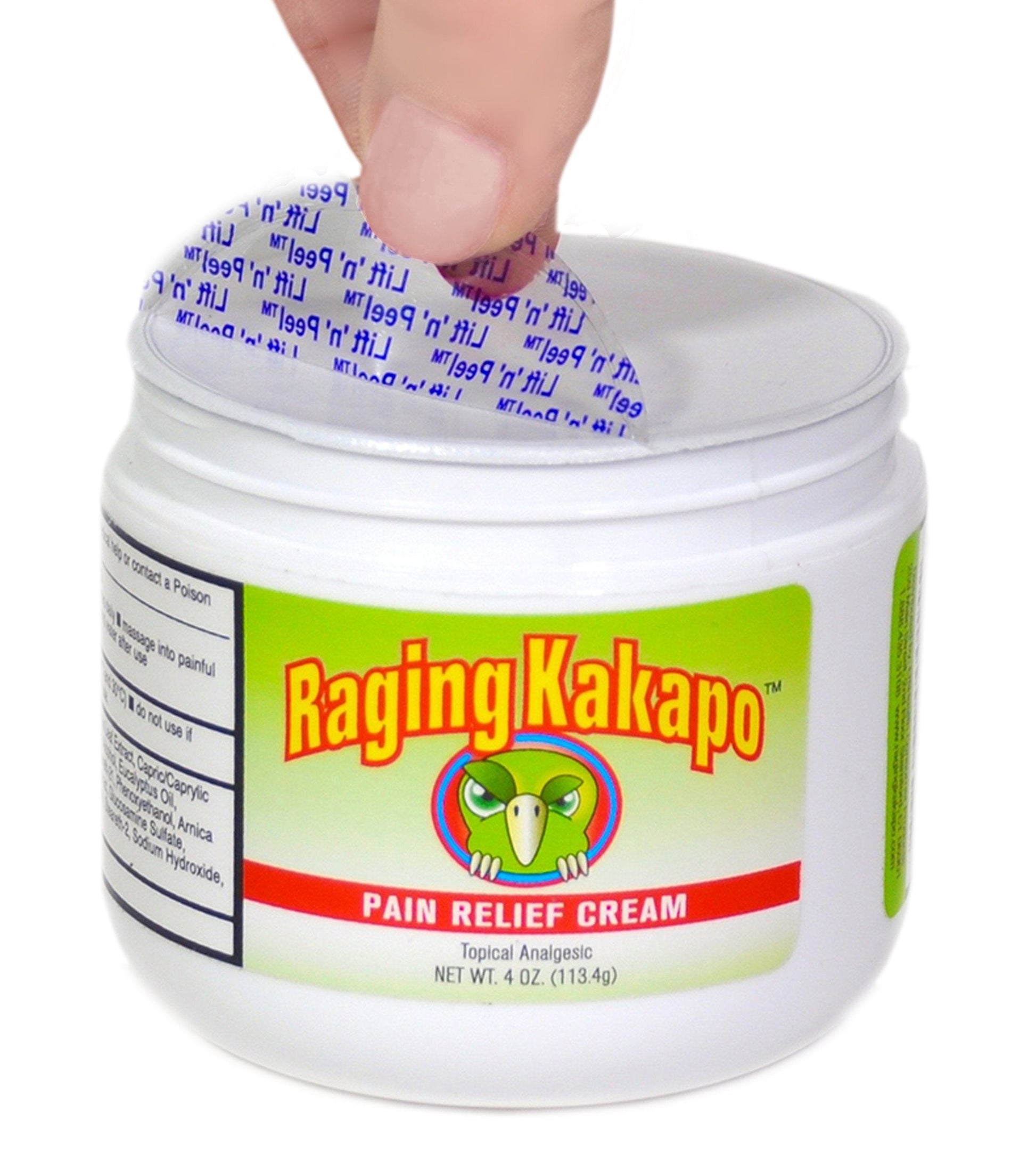 Raging Kakapo Pain Relief Cream - Sore Muscles, Joint Pain & Aches - Odor Free, Non-Greasy Pain Cream - Histamine Dihydrochloride, Capsaicin, Emu Oil & More - 4 oz. Jar Raging KakapoAu supplements