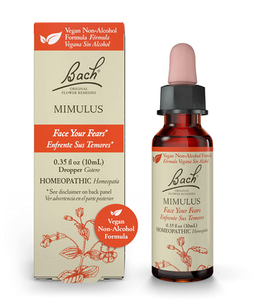 Bach Original Flower Remedies, Mimulus for Facing Fears (Non-Alcohol Formula), Natural Homeopathic BachAu supplements