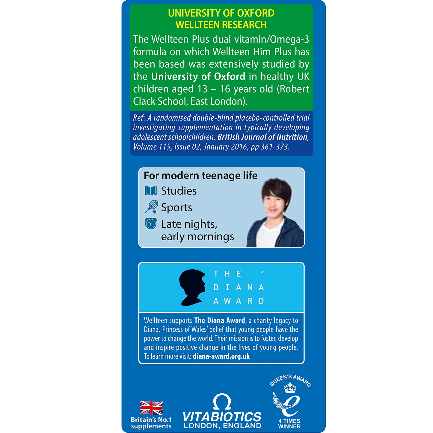 Vitabiotics Wellteen Him Plus Tablets/Capsules, 56 Count (Pack of 1) WellteenUS supplements