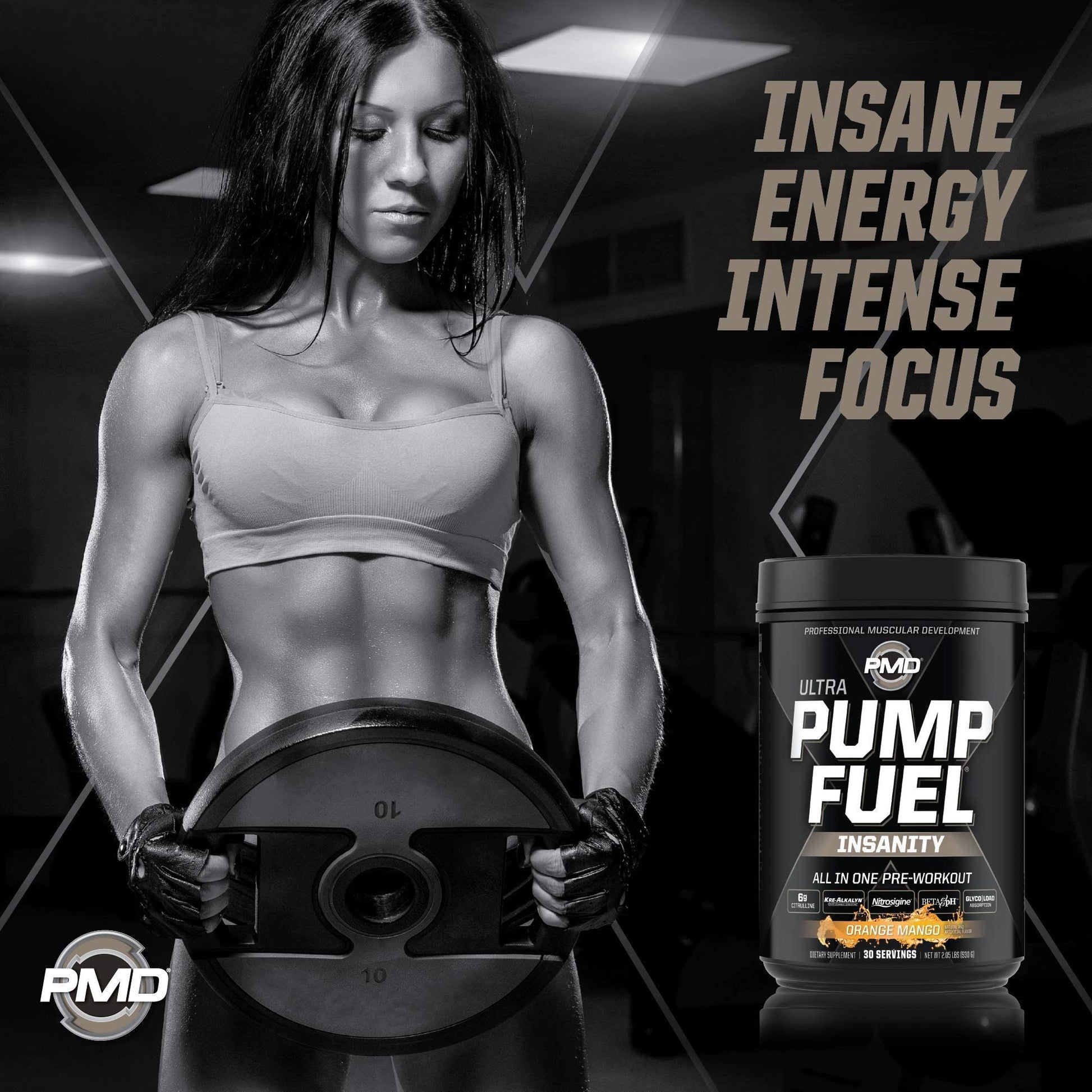 PMD Sports Ultra Pump Fuel Insanity - Pre Workout - Tropical Orange Mango (30 Servings) PMDAu supplements