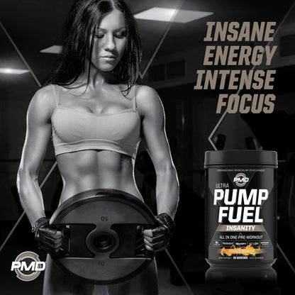 PMD Sports Ultra Pump Fuel Insanity - Pre Workout - Tropical Orange Mango (30 Servings) PMDUS supplements