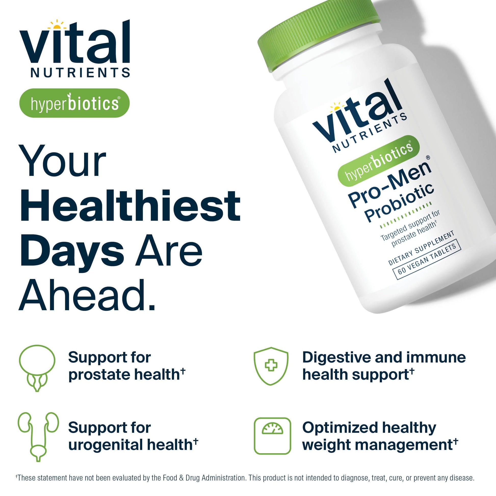 Hyperbiotics Vital Nutrients Pro Men Probiotics | Vegan Advanced Probiotics for Men | Clinically Studied for Prostate Health, Digestive Balance and Gut Health* | Gluten, Dairy, Soy Free | 60 Tablets HyperbioticsAu supplements