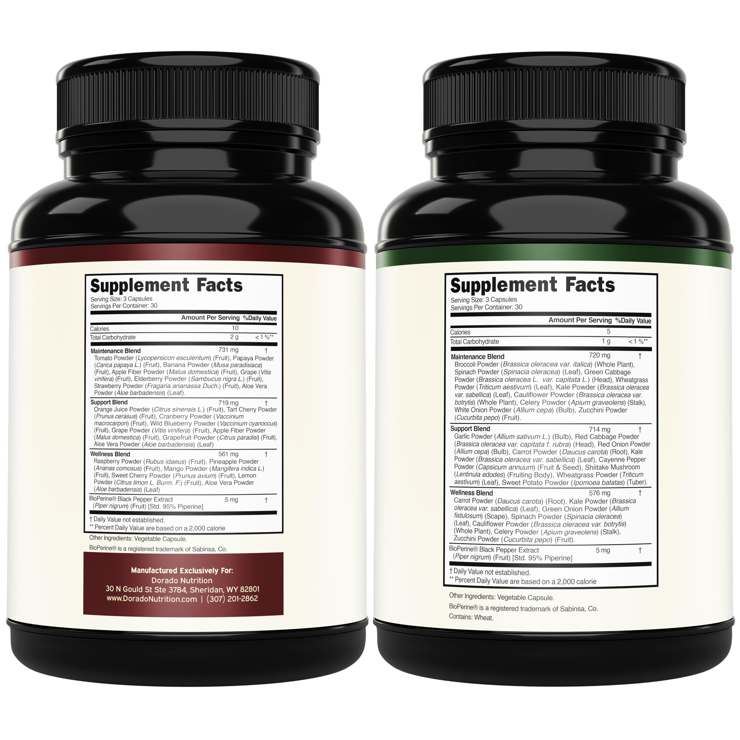 Fruit and Veggies Supplement (180 Capsules) Superfood Fruits and Vegetables Supplements for Adults - Premium Super Food for Energy and Immune Support - Veggies Capsules - Non-GMO & Vegan - USA Made DORADO NUTRITIONAu supplements