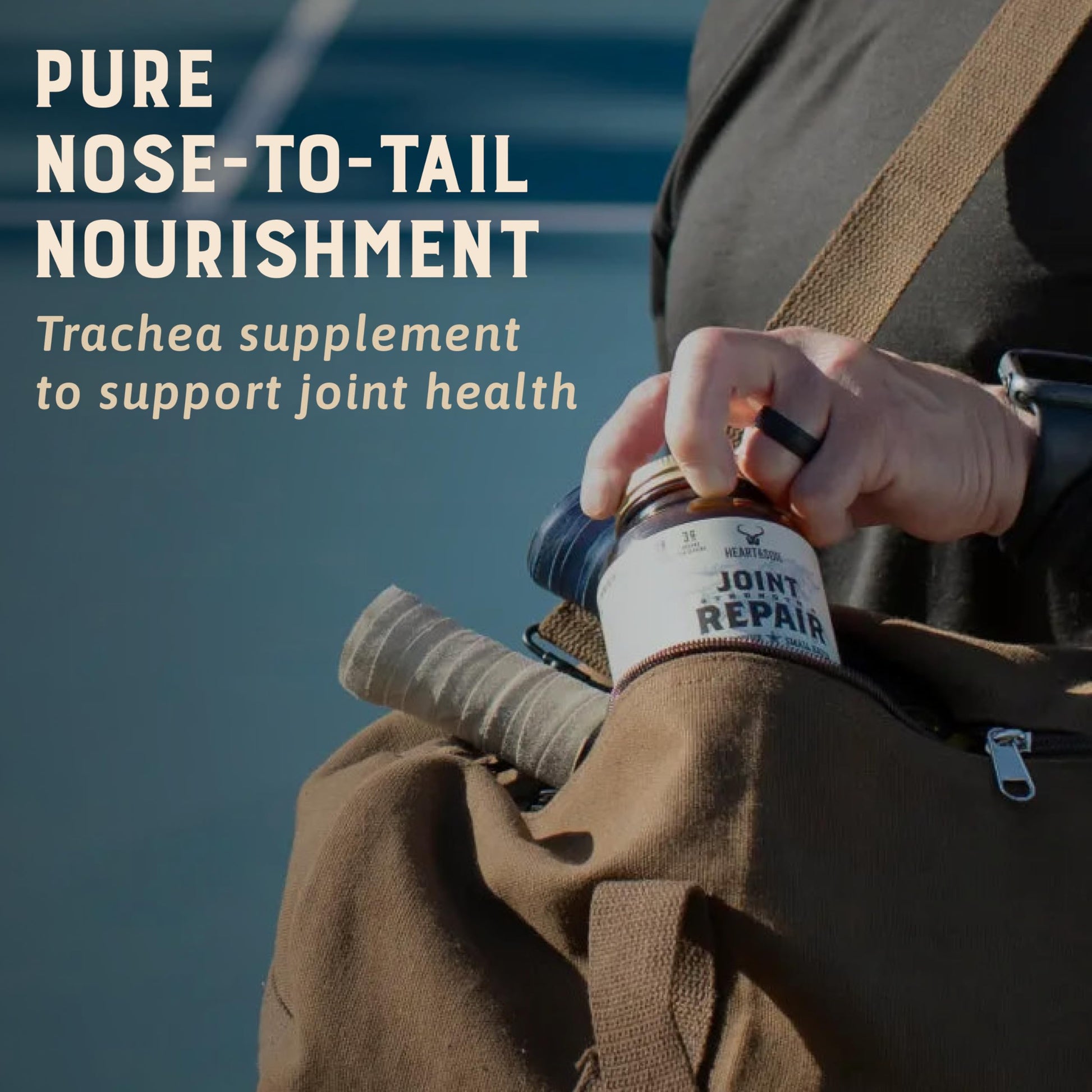 Heart & Soil 100% Grass Fed & Finished Joint Support Supplement from Regenerative Cattle with Trachea, Scapula & Bone Marrow – Supports Joint Strength & Mobility – 3000mg – Glass Bottle – 180 Capsules HEART & SOILAu supplements