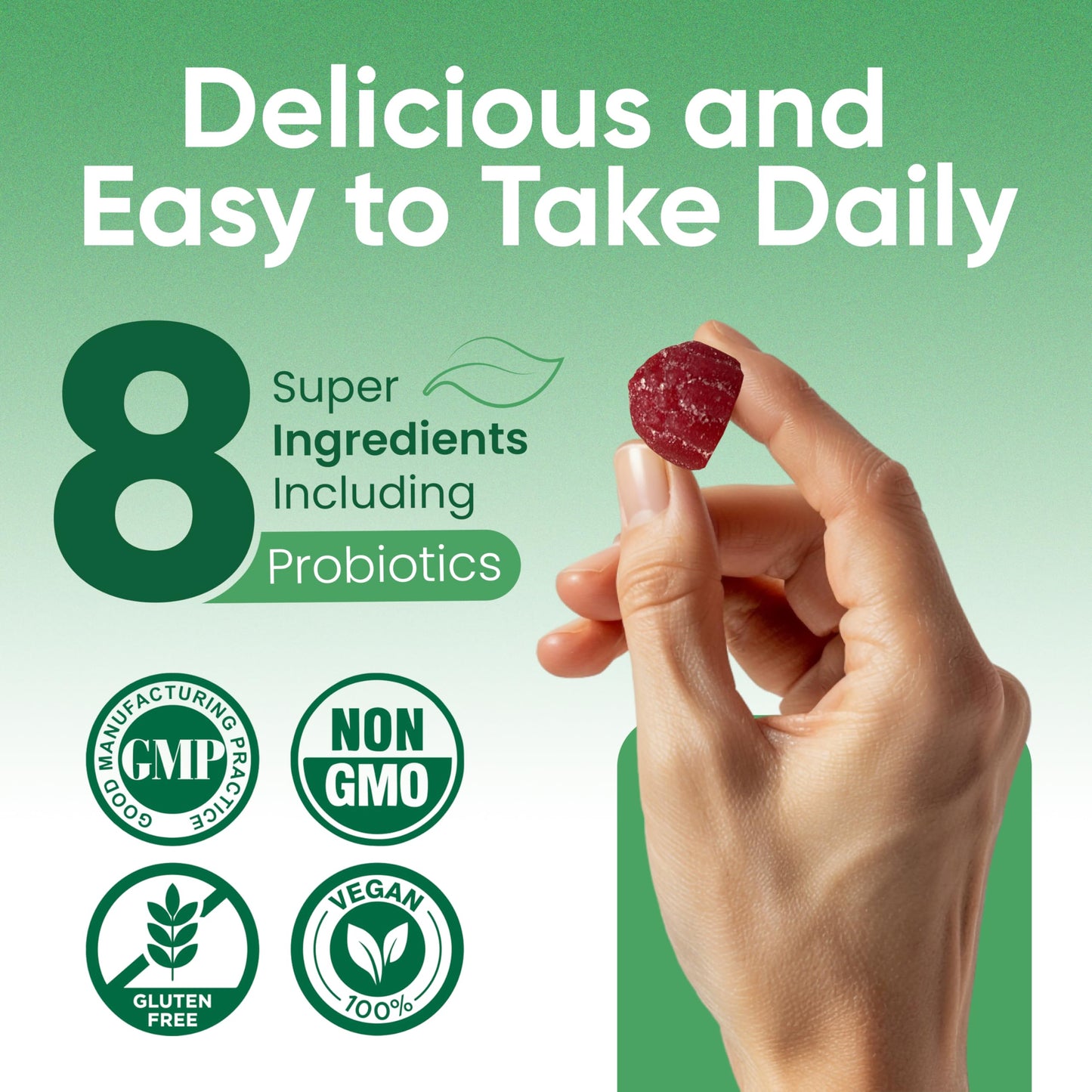 Haydar Marketplace Immune Boosters for Adults - Vegan Immune Support Gummies with Vitamins C & D, Zinc, Magnesium, Probiotics Haydar MarketplaceUS supplements