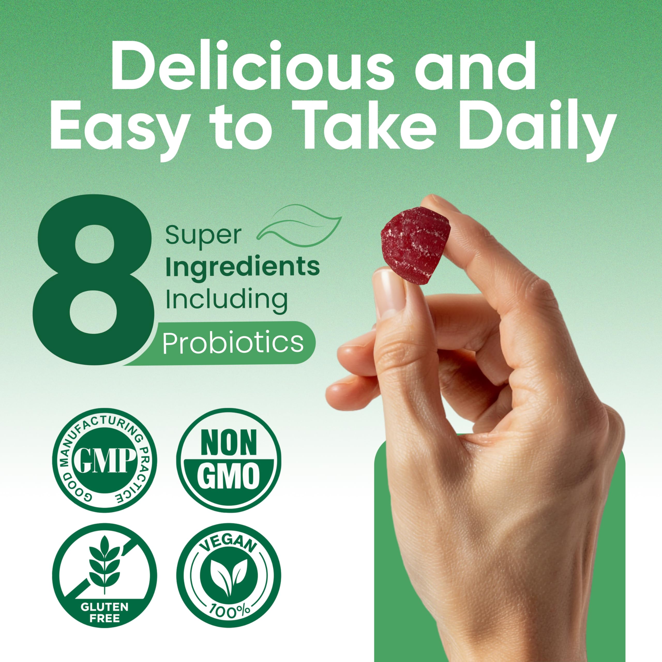 Haydar Marketplace Immune Boosters for Adults - Vegan Immune Support Gummies with Vitamins C & D, Zinc, Magnesium, Probiotics Haydar MarketplaceUS supplements