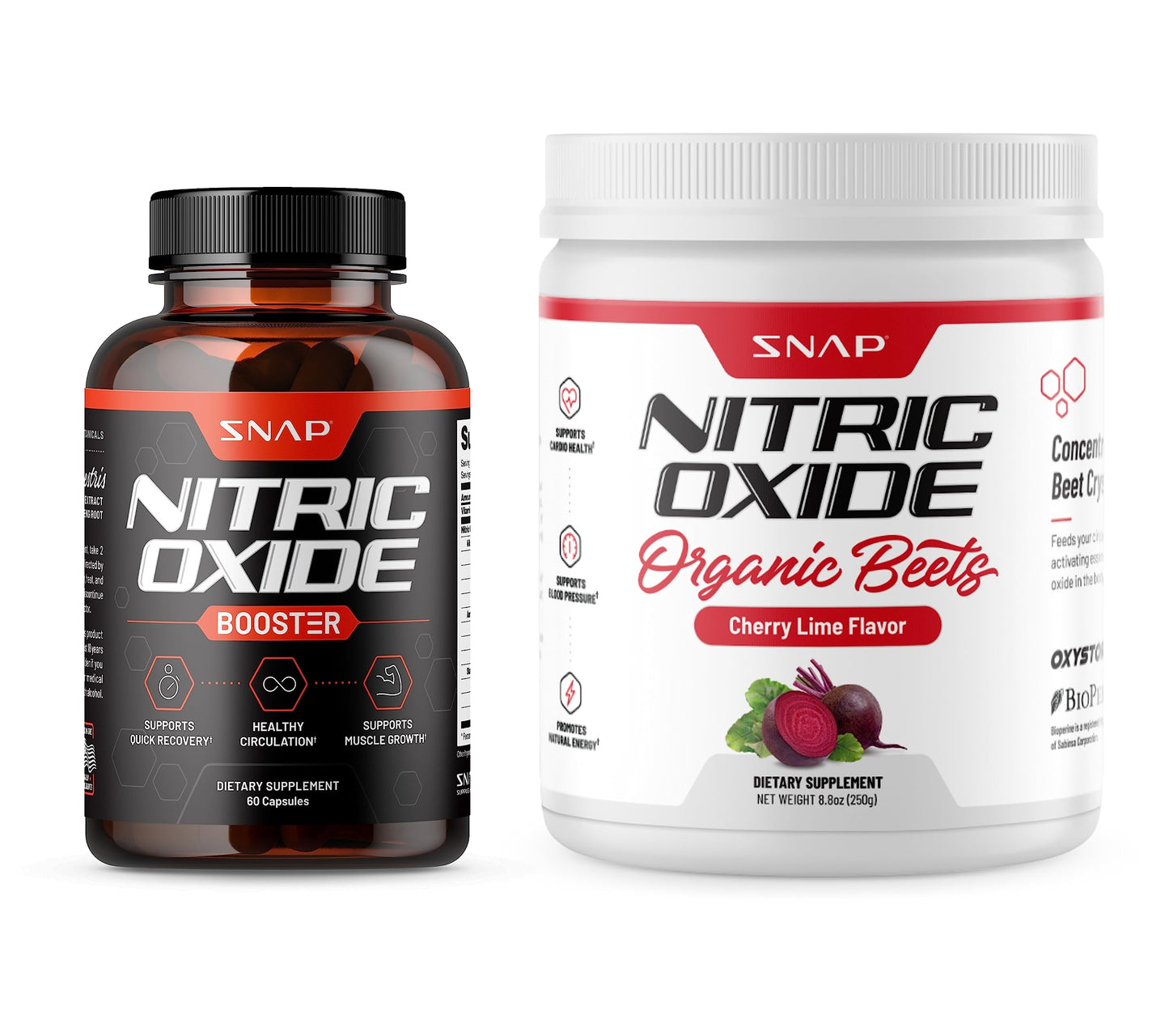 Snap Supplements Nitric Oxide Booster and Beet Powder Snap SupplementsUS supplements