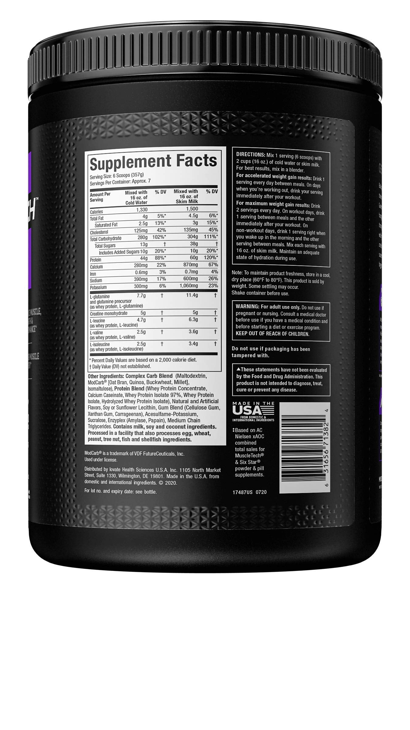 Mass Gainer MuscleTech 100% Mass Gainer Protein Powder Protein Powder for Muscle MuscleTechUS supplements
