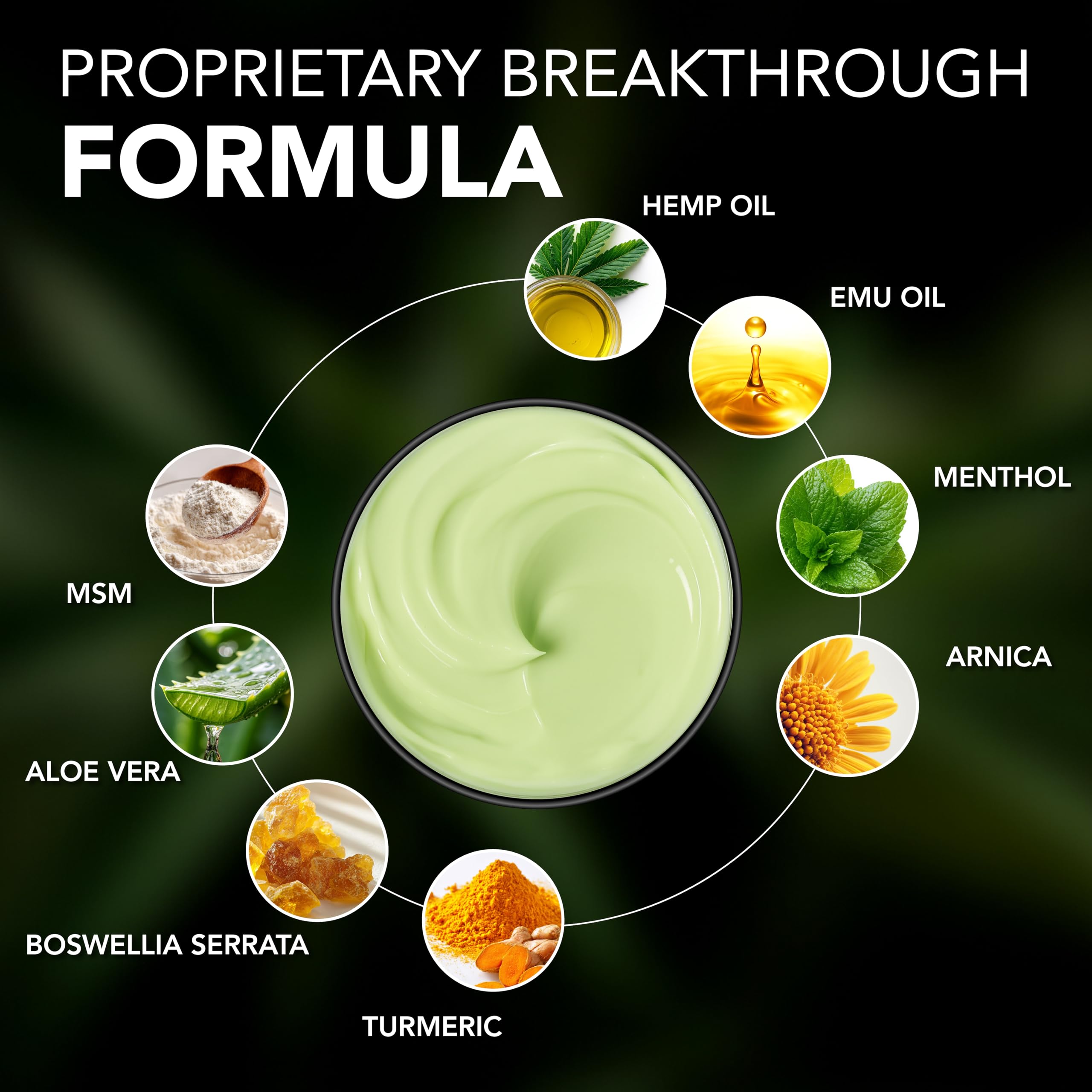 Hemp Cream - Maximum Strength - Natural Hemp Oil Extract Gel Rub with MSM - Glucosamine - Arnica - Turmeric - Maximum Strength - Formulated in USA - 3.9 oz ArvesaAu supplements