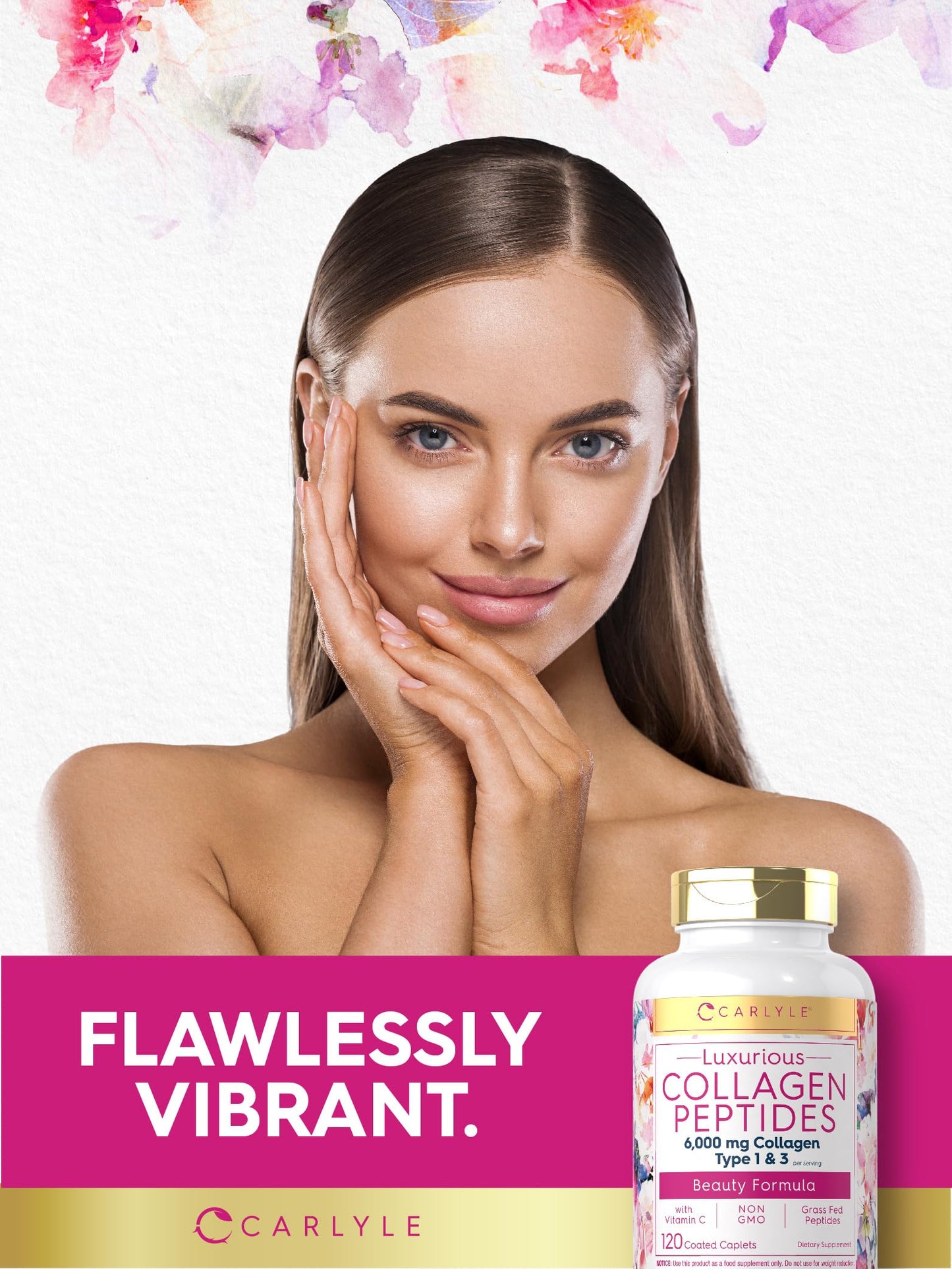 Carlyle Collagen with Vitamin C | 6000mg | 120 Caplets | Multi Collagen Peptide Pills CarlyleUS supplements