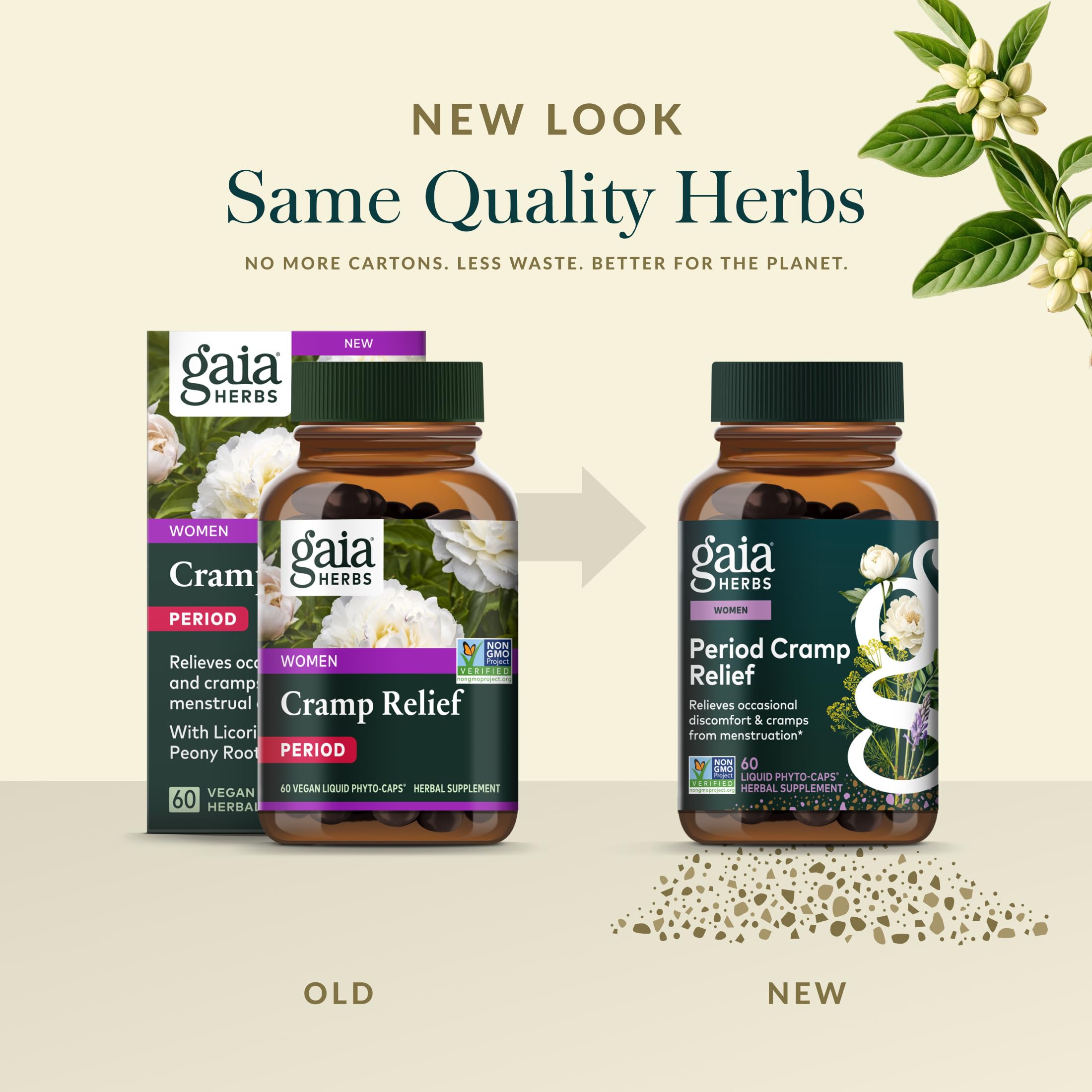 Gaia Herbs Cramp Relief - Herbal Supplement for Period Cramp Relief* - Made with Fennel Seed, Licorice Root & More - 60 Vegan Liquid Phyto-Caps (60 Servings) Gaia HerbsAu supplements