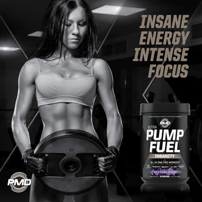 PMD Sports Ultra Pump Fuel Insanity - Pre Workout - Grape Gusher (30 Servings) PMDUS supplements