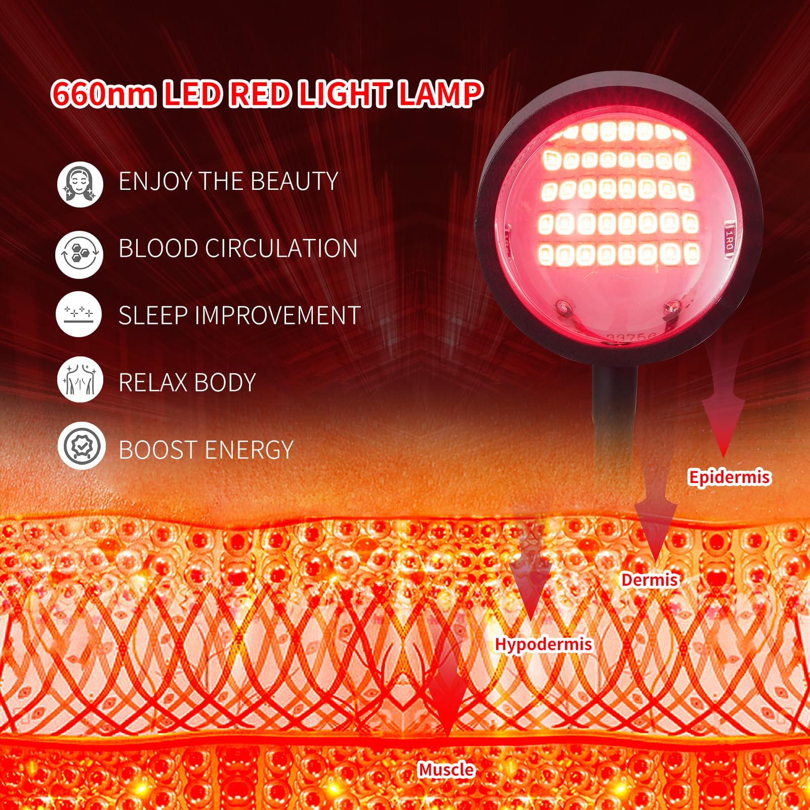 WTINTELL Red Light Therapy for Face, 660nm LED Red Light Therapy Light with Clip, Suitable WTINTELLAu supplements