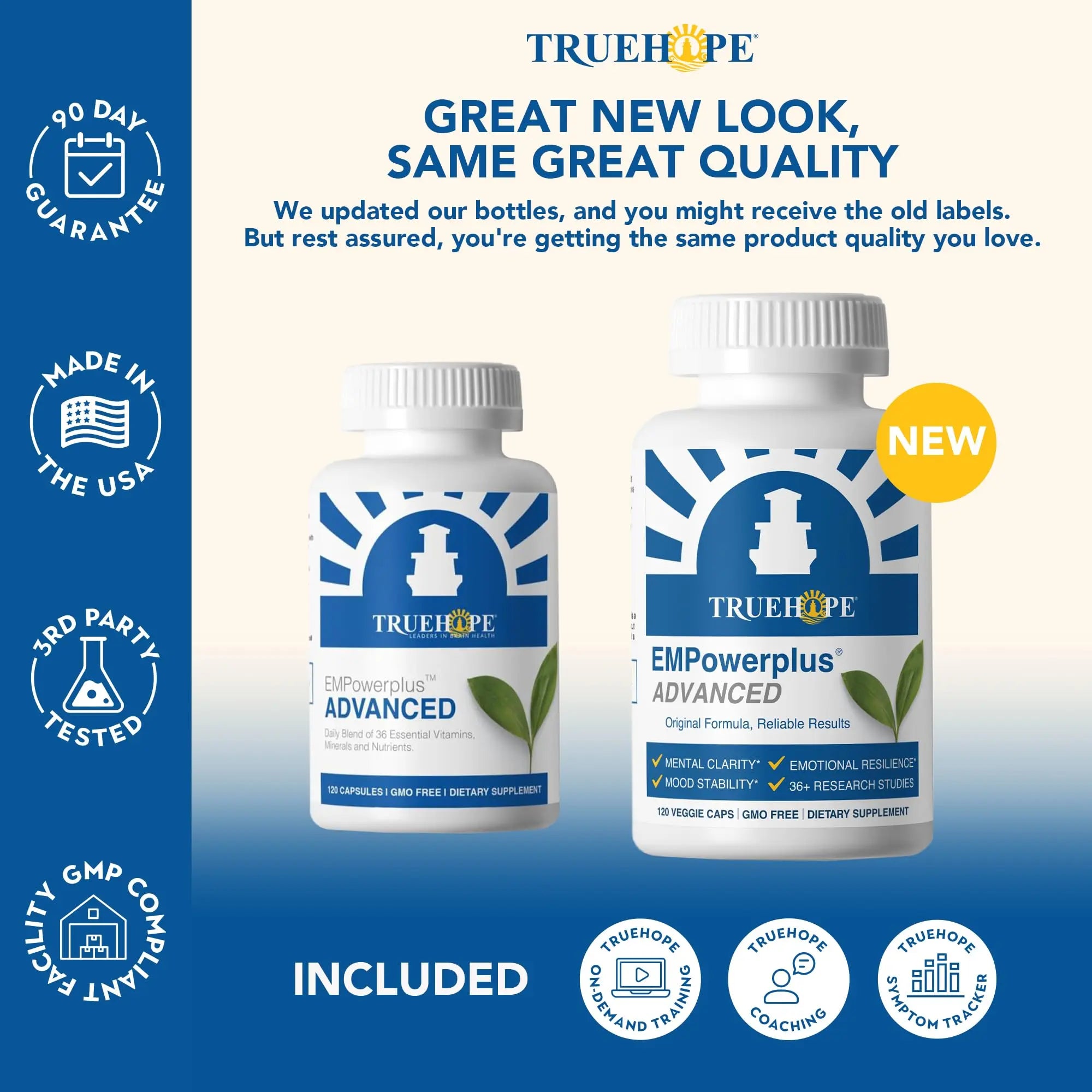 Truehope EMPowerplus Advanced Multivitamin for Women & Men - Broad-Spectrum Multivitamins & Chelated Minerals | 1000% Better Absorption | 37 Research Studies & 28 Years of Success | 30 Day Supply TruehopeAu supplements