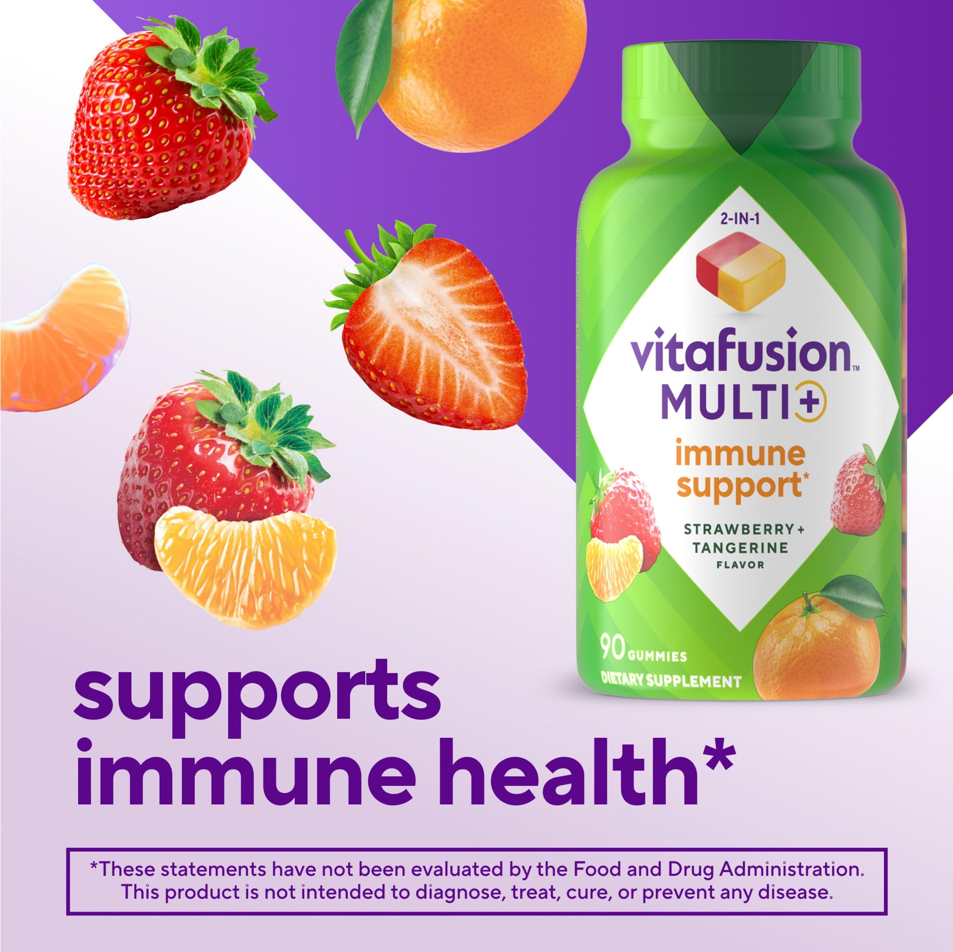 Vitafusion Multi+ Immune Support* – 2-in-1 Benefits & Flavors – Adult Gummy Vitamins with Vitamin C, Zinc VitafusionAu supplements