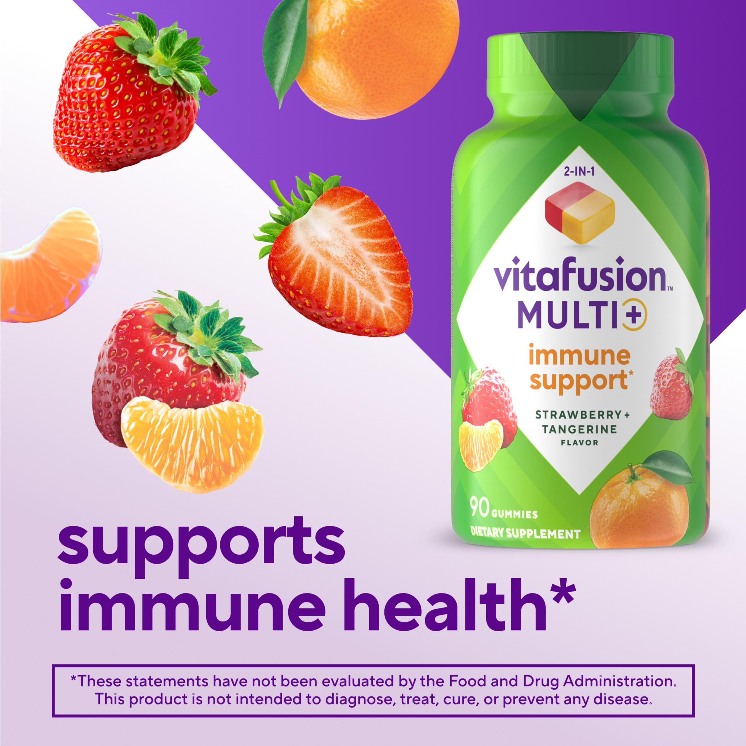 Vitafusion Multi+ Immune Support* – 2-in-1 Benefits & Flavors – Adult Gummy Vitamins with Vitamin C, Zinc VitafusionAu supplements