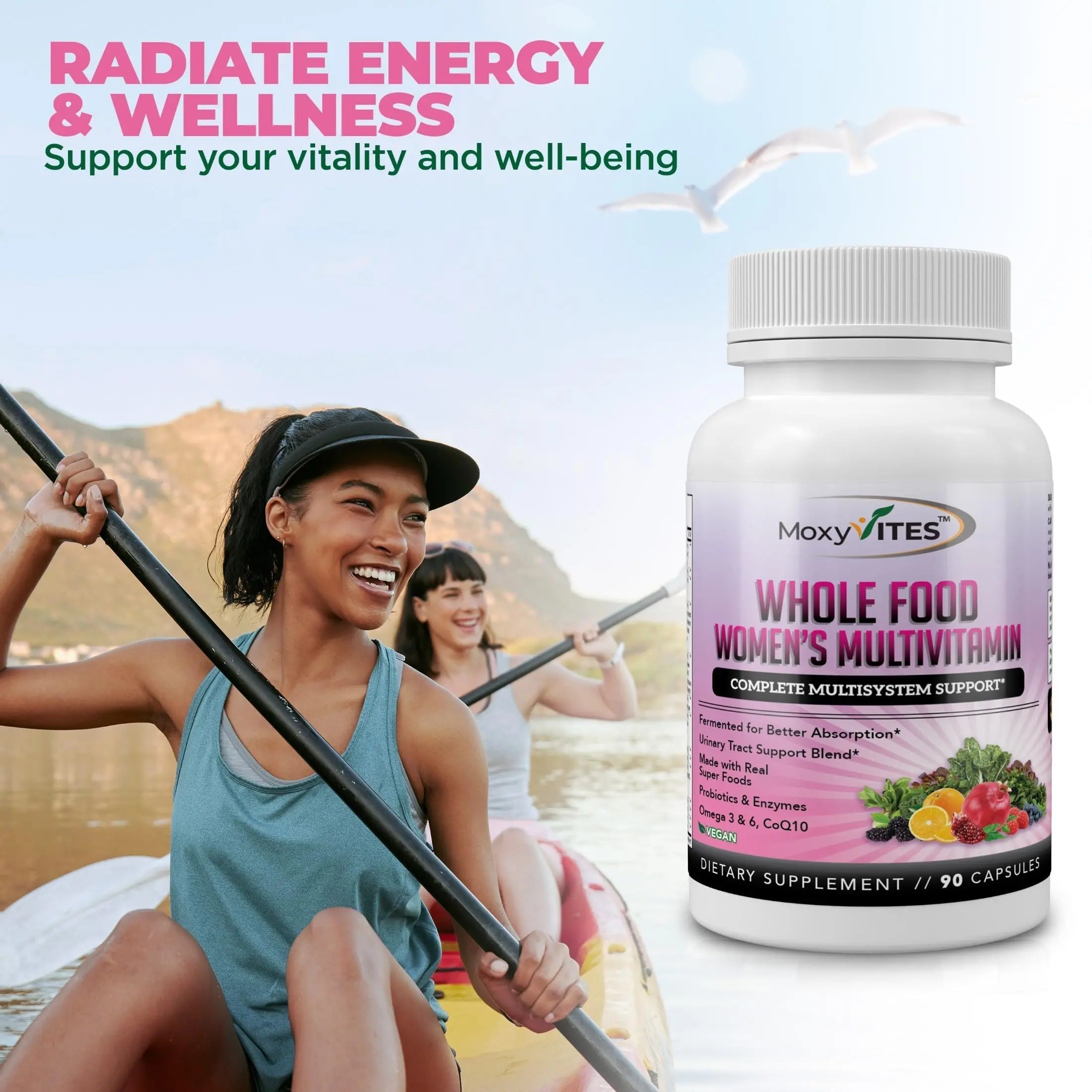 Methylated Multivitamin for Women with Iron - Womens Multivitamin with 44 Organic Whole Food & Fermented Nutrients MoxyVitesAu supplements
