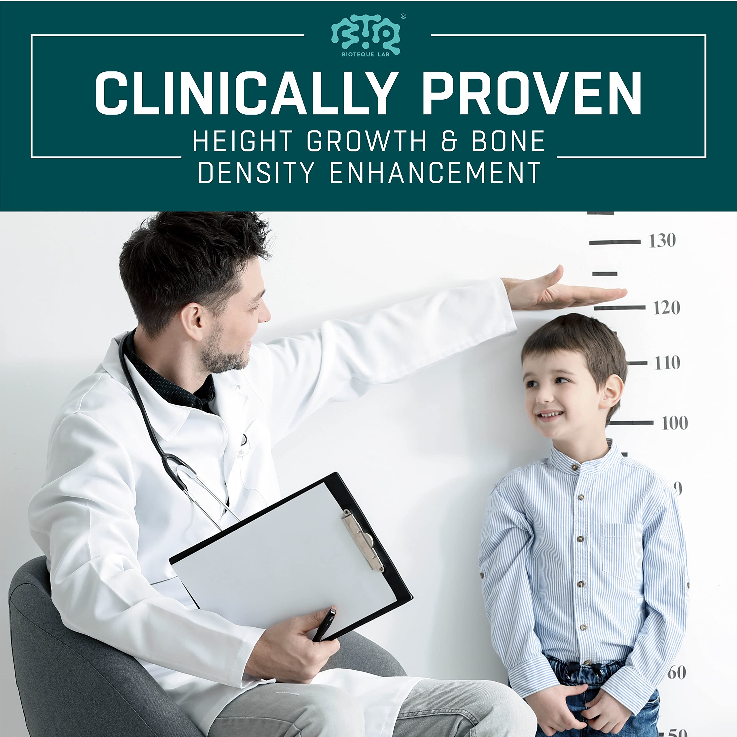 BIOTEQUELAB Height Growth Maximizer, Calcium, Vitamin D3 and Zinc Blend Pills, Bone Growth Supplement for Kids and Teens, Bone Strength, Density Support, GMO-Free, Gluten-Free, Made in USA, 60 Caps BTQ BIOTEQUE LABAu supplements
