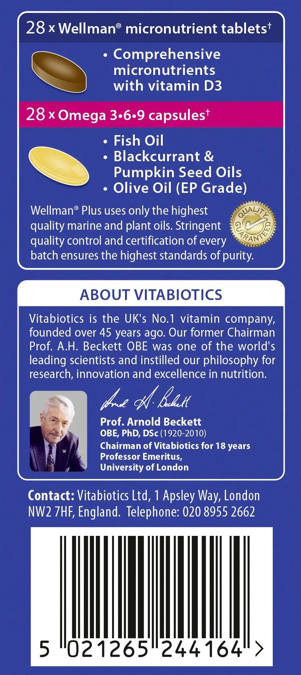 Vitabiotics Ltd Vitabiotics Wellman Plus, 56 Tablets/Capsules WellmanAu supplements