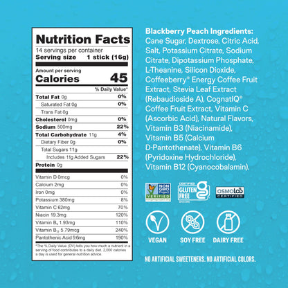Liquid I.V.® Hydration Multiplier +Energy | Blackberry-Peach | Electrolyte Powder Drink Mix | 1 Pack (14 Servings) Liquid I.V.US supplements