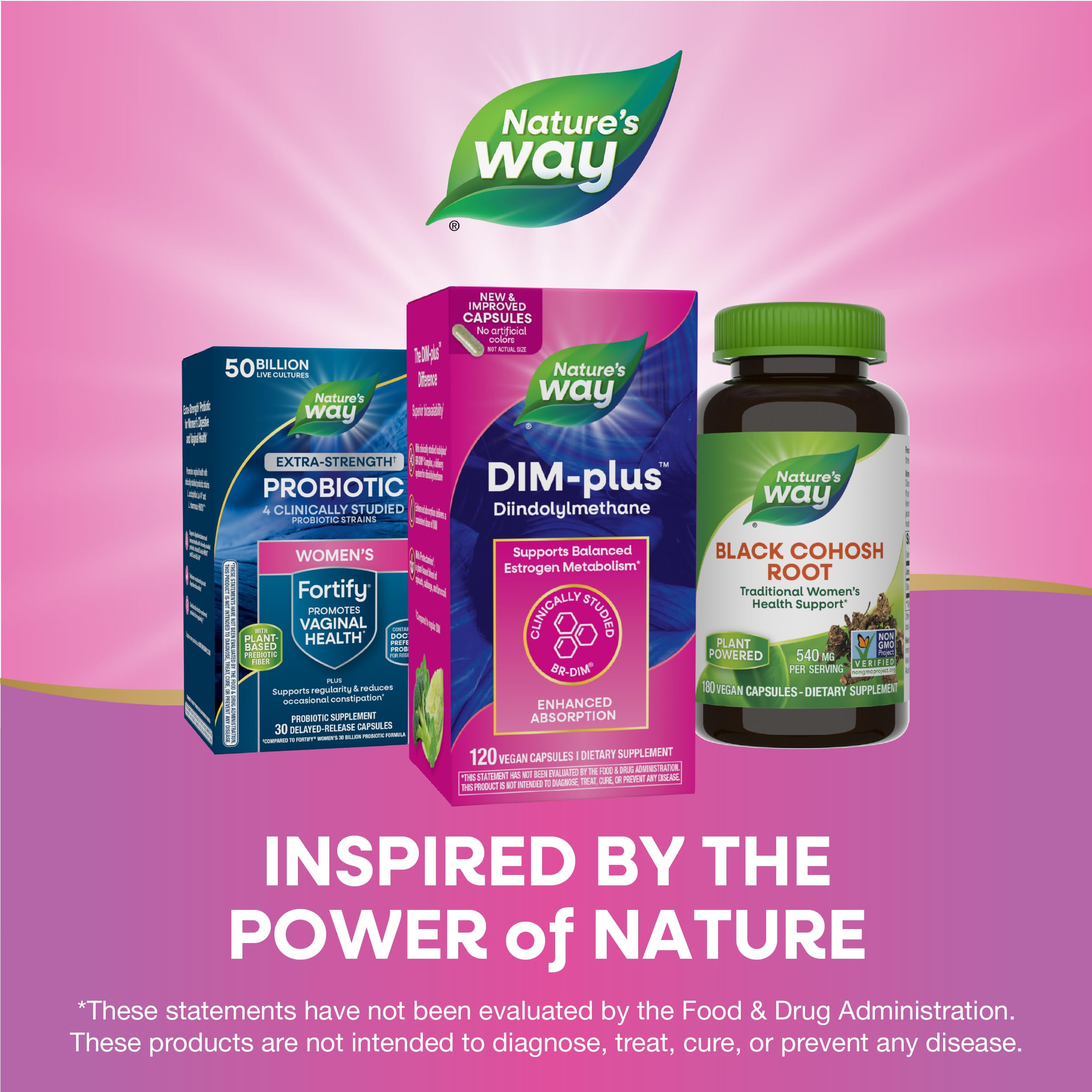 Nature's Way DIM-Plus, DIM Supplement, Supports Balanced Estrogen Metabolism*, Supports Estrogen Hormone Balance*, Diindolylmethane, 120 Vegan Capsules Nature's WayAu supplements