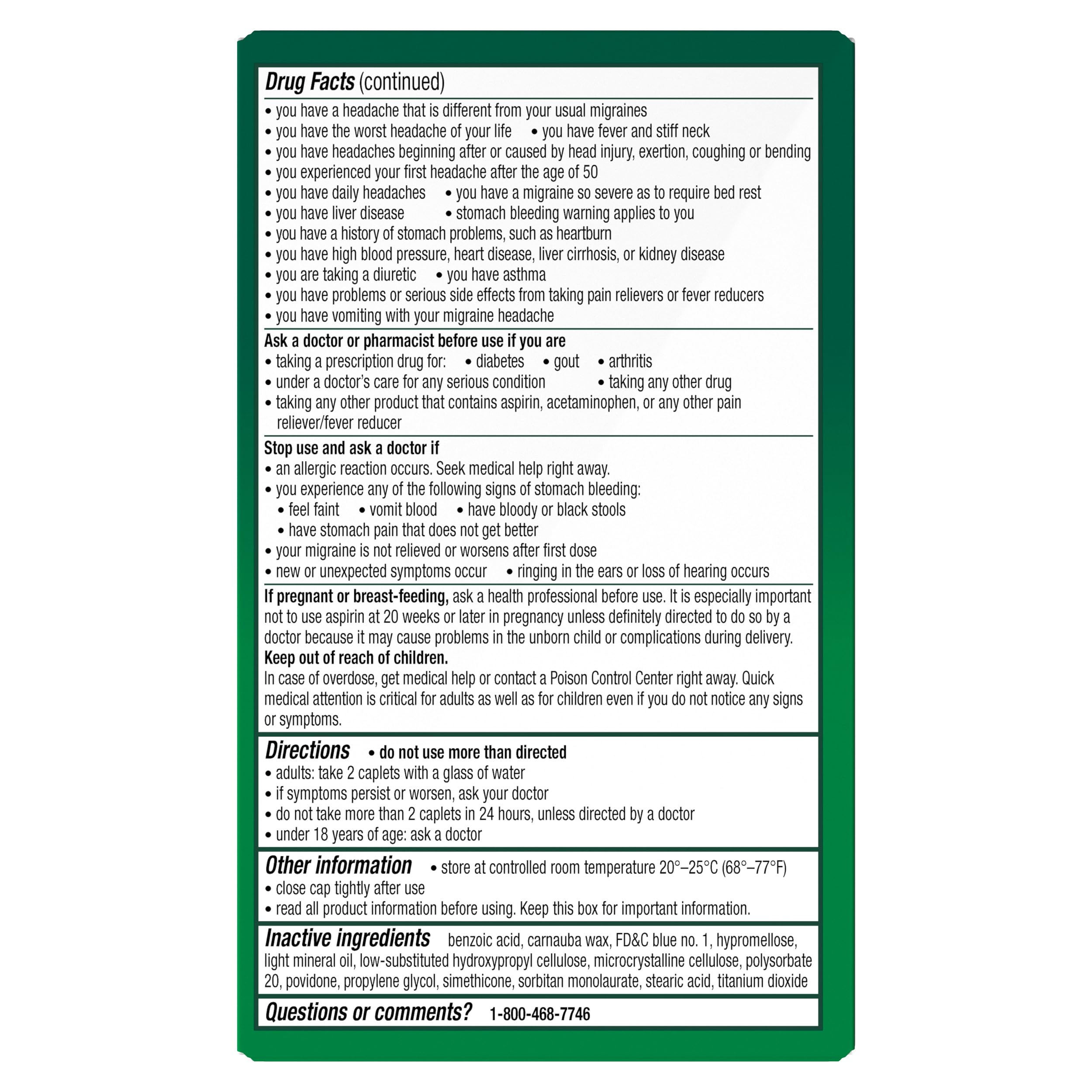 Excedrin Migraine Relief Caplets to Alleviate Migraine Symptoms - 200 Count ExcedrinAu supplements