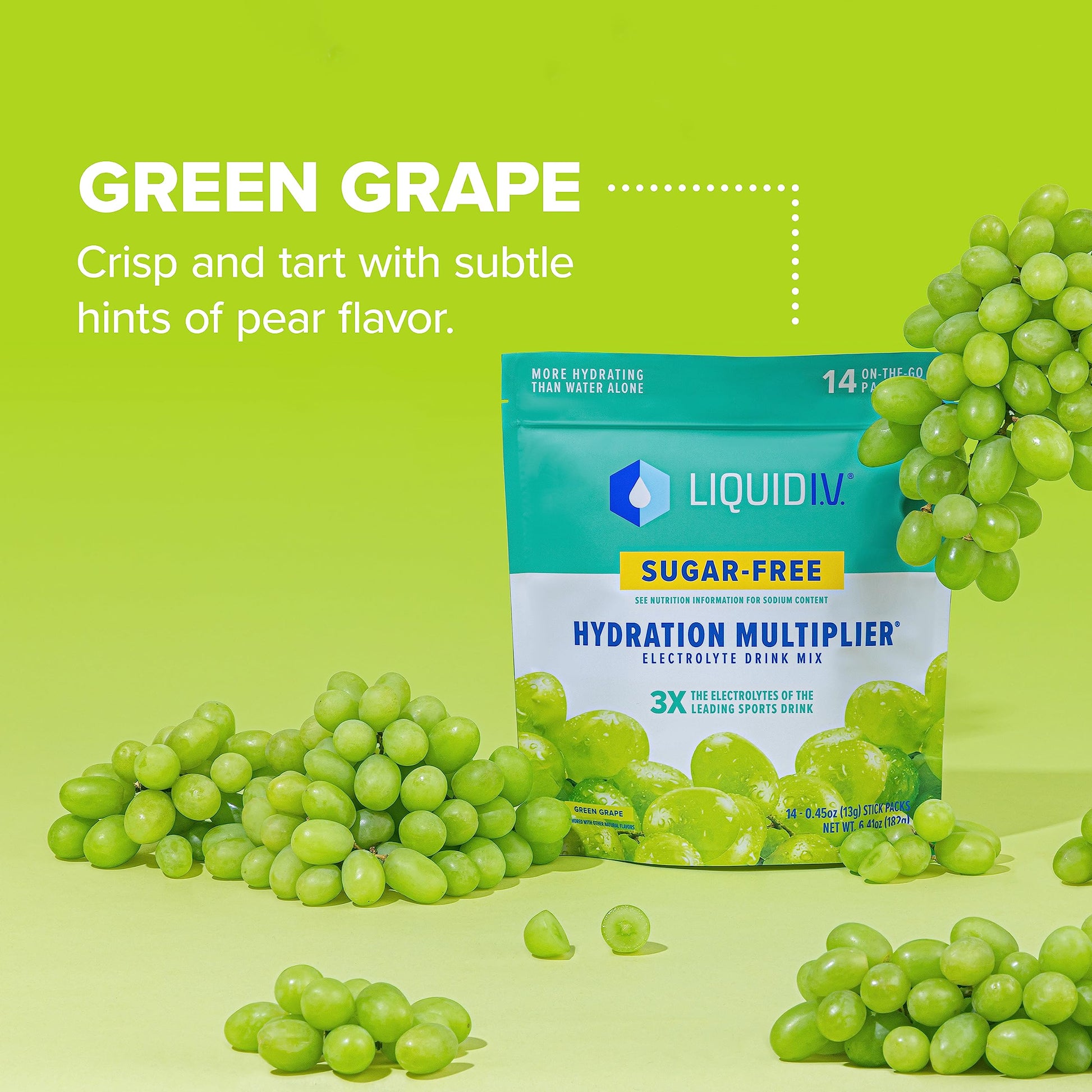 Liquid I.V. Sugar-Free Hydration Multiplier - Green Grape – Hydration Powder Packets Liquid I.V.Au supplements