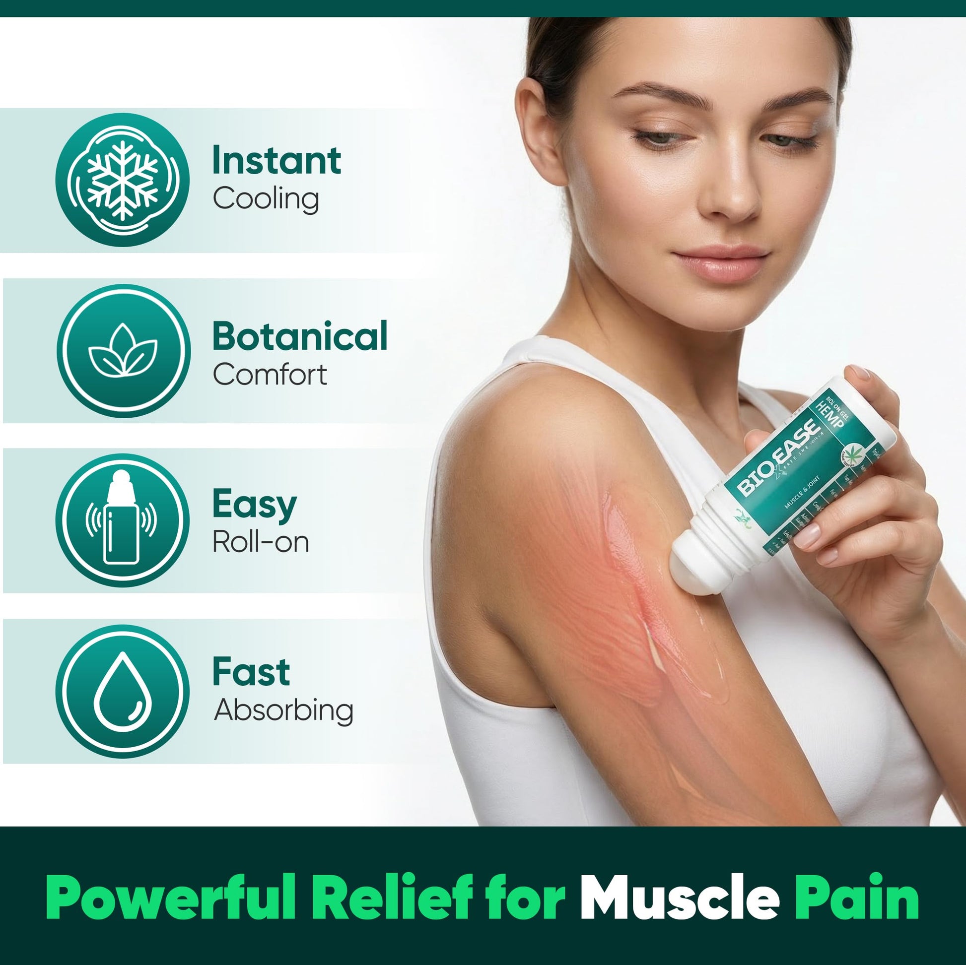 BioXPressEase Fast-Acting Hemp Pain Relief Roll On - Highly Effective, Cool & Topical Pain Relief Extra Strength for Muscle, Joint, & Back – Easy Roll On Maximum Strength - Made in USA BIOXPRESSEASEAu supplements
