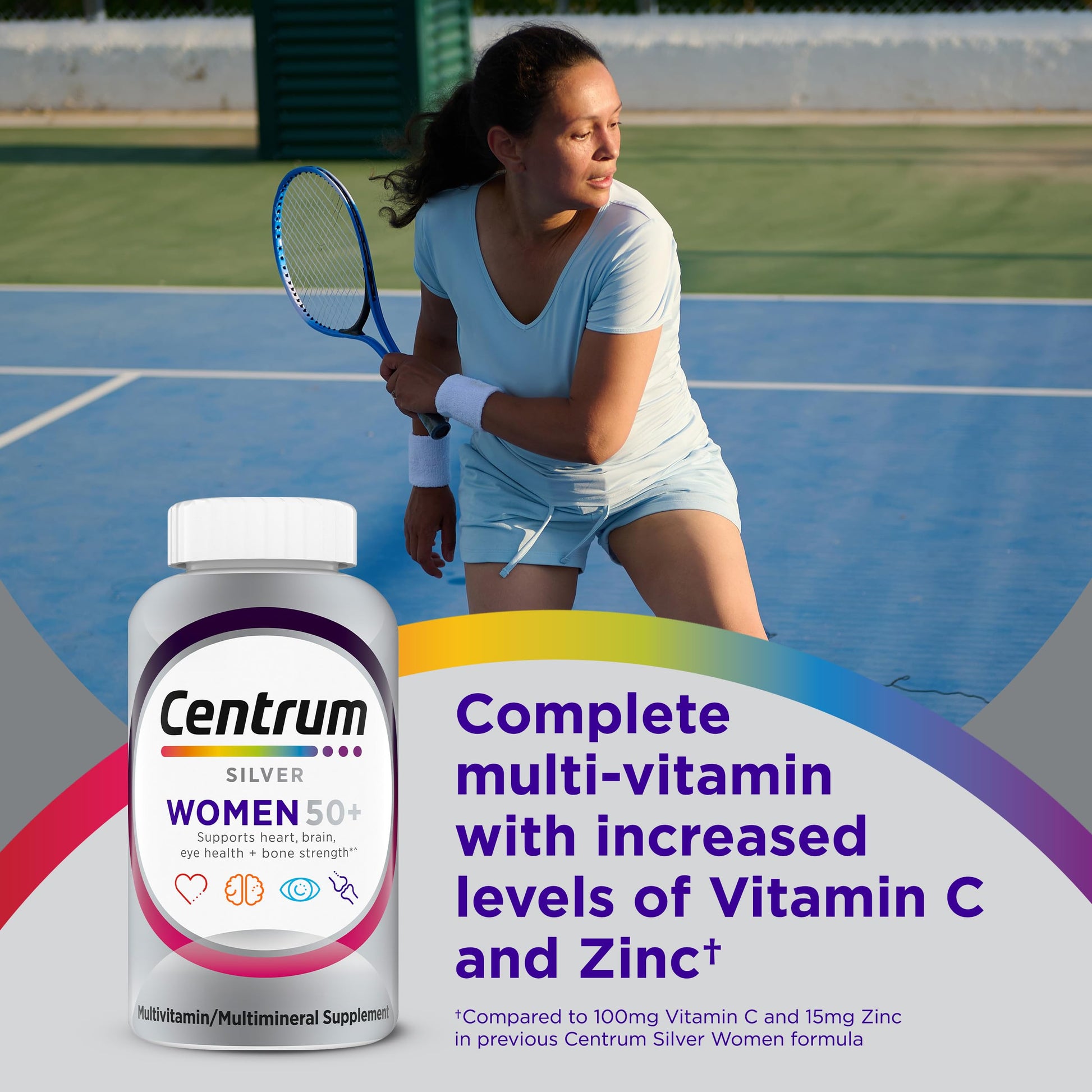 Centrum Silver Women's Multivitamin for Women 50 Plus, Multivitamin/Multimineral Supplement with Vitamin D3, B Vitamins, Non-GMO Ingredients CentrumAu supplements