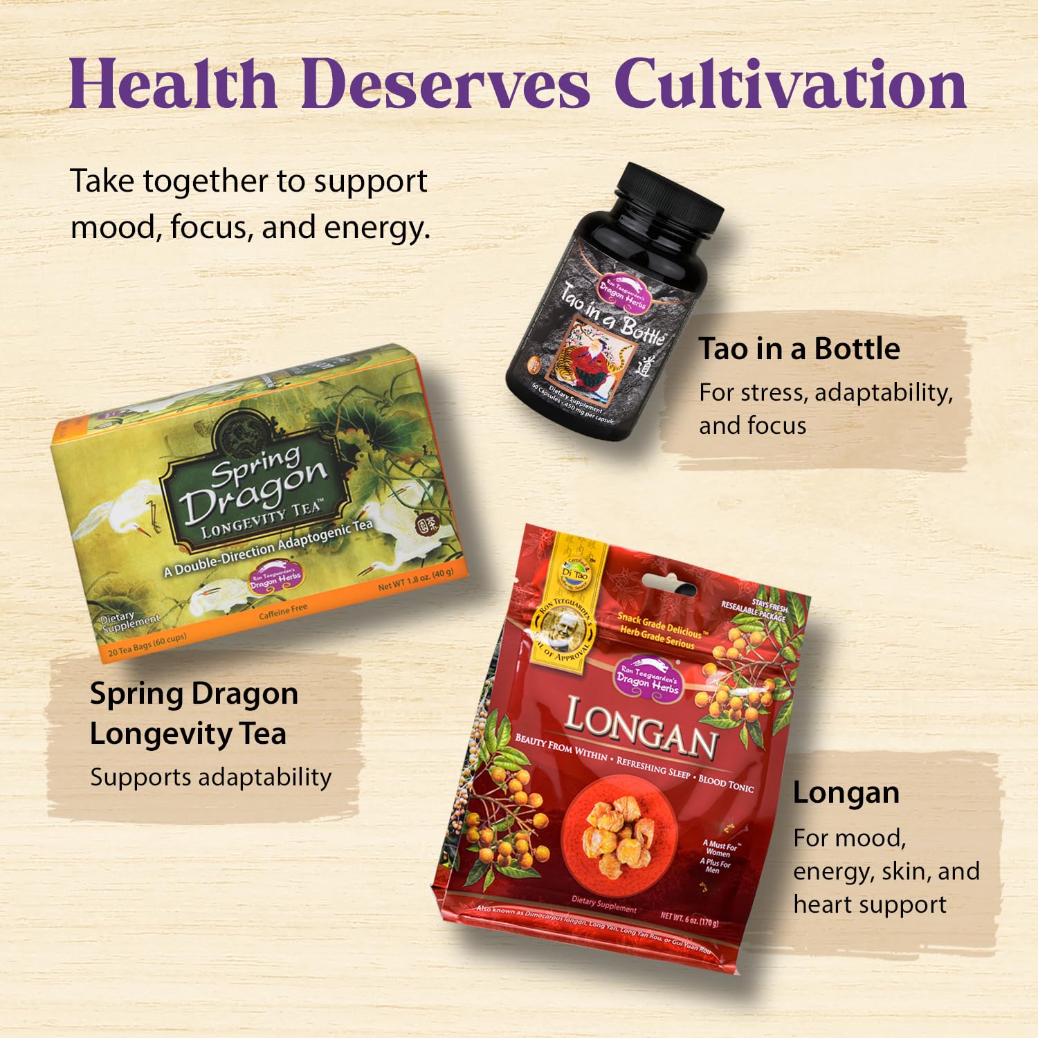 Dragon Herbs Super Adaptogen | All Natural Supplement to Support Well-Being, Mood, Immune Function, Strong Adaptive Response | All Natural Ingredients, Non-GMO (100 Capsules, 500 mg Per Capsule)” Dragon HerbsAu supplements