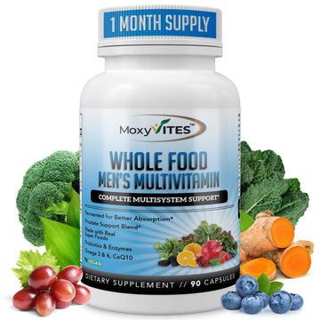 Methylated Mens Multivitamins - Daily Mens Vitamins with 44 Organic Whole Food - Multivitamin for Men with Iron & Fermented Nutrients MoxyVitesAu supplements