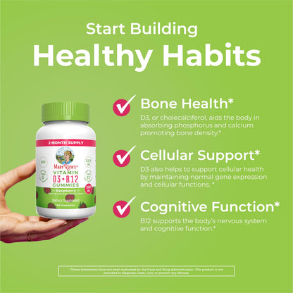 MaryRuth Organics Sugar Free | 2 Month Supply | Vitamin D & B12 Vitamin Supplements for Adults & Kids | Bone Health | Immune Support | Vegan | Non-GMO | 60 Servings MARYRUTH'SUS supplements