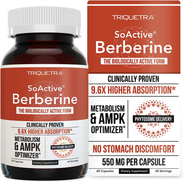 SoActive Berberine 550 mg: 9.6X Higher Absorption, Clinically Proven Most Triquetra Health StoreAu supplements
