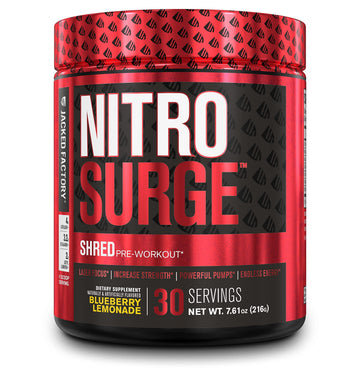 Jacked Factory NITROSURGE Shred Pre Workout Supplement - Energy Jacked FactoryUS supplements