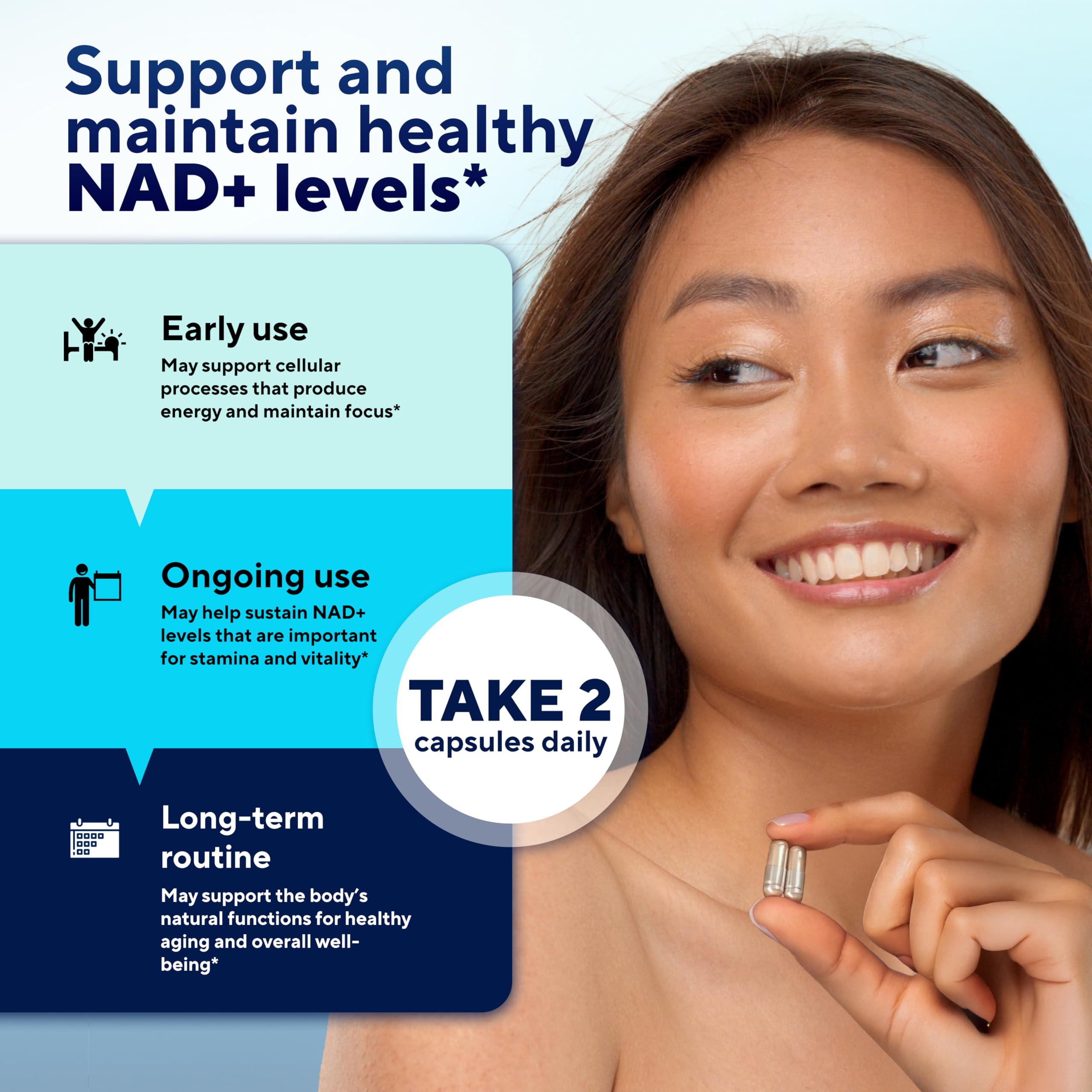 VitaUp NAD+ Resveratrol Supplement - USA Made Trans Resveratrol NAD Supplement 650mg - Nicotinamide Adenine Dinucleotide Capsules for Healthy Aging, Energy & Focus Support - 60 Count VitaUpAu supplements