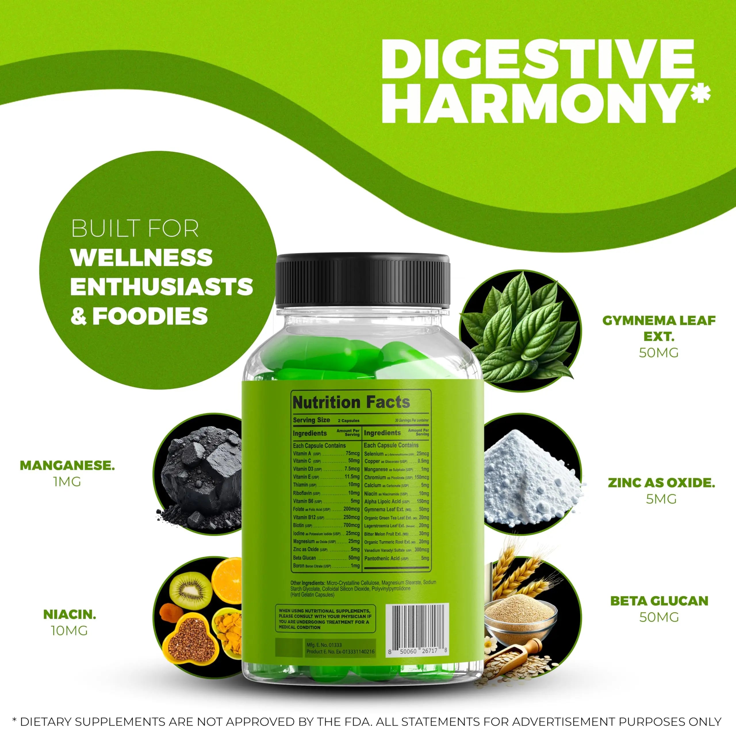Stemox Gut Energy – Natural Energy & Metabolism Support Supplement with Biotin, Chromium, Alpha Lipoic Acid & Organic Herbal Extracts – Blood Sugar & Gut Health Support – 60 Vegan Capsules Stemoxnz supplements
