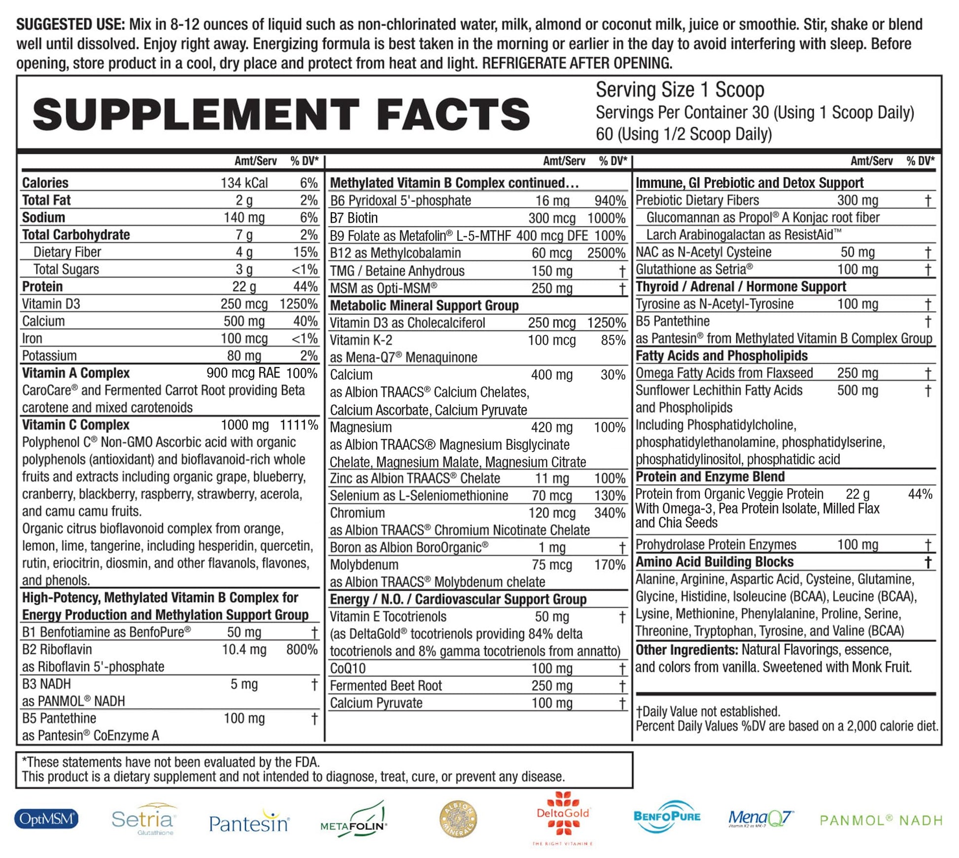 Restore Vanilla Veggie Protein | Premium Plant-Based Protein - 100% Natural and Omega 3 Fusion, Including Pea Protein Isolate - Low Carb, Keto, Dairy Free - 30 Day Supply Dr. Tennant's Dr. Tennant'sAu supplements
