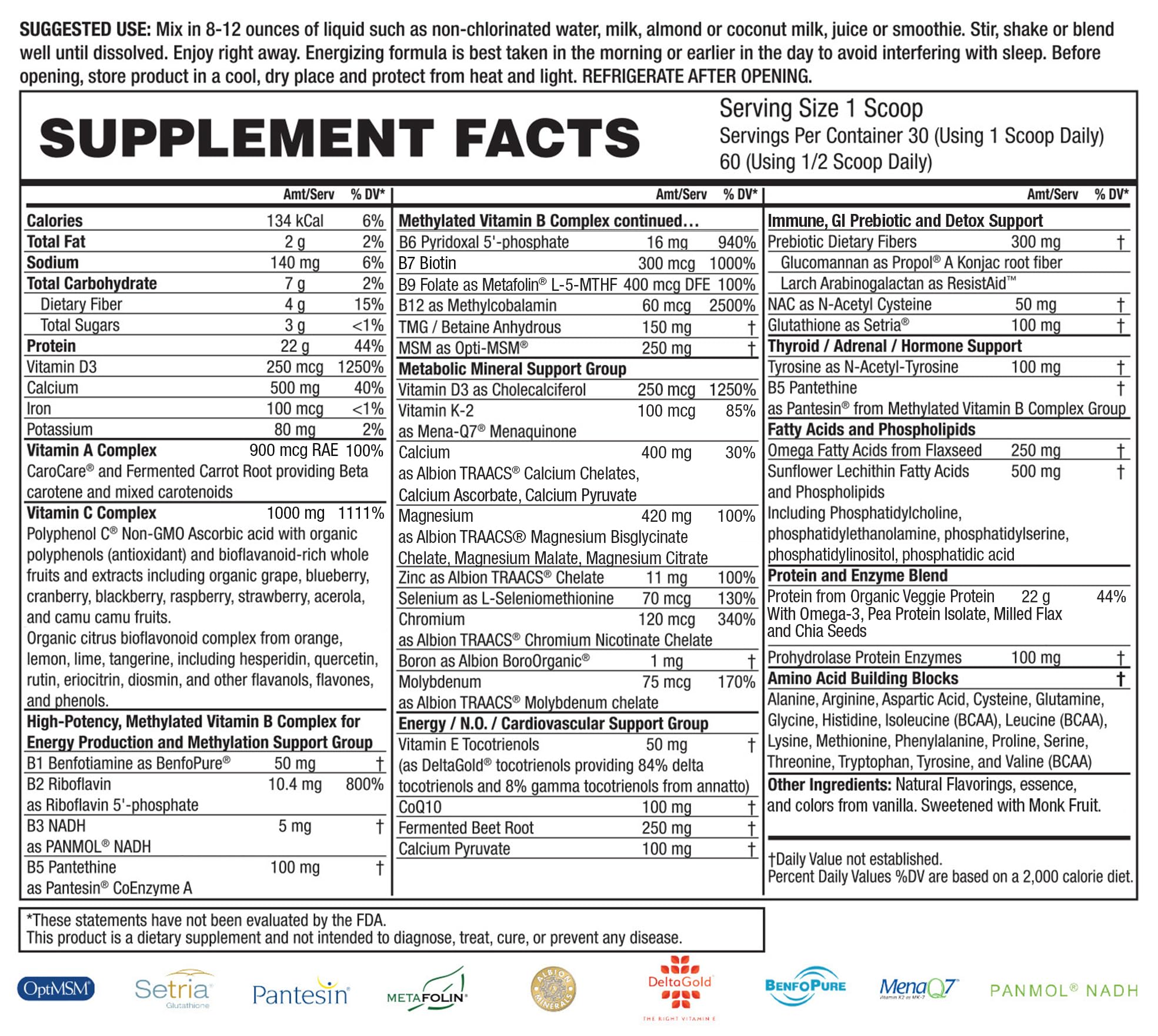 Restore Vanilla Veggie Protein | Premium Plant-Based Protein - 100% Natural and Omega 3 Fusion, Including Pea Protein Isolate - Low Carb, Keto, Dairy Free - 30 Day Supply Dr. Tennant's Dr. Tennant'sAu supplements