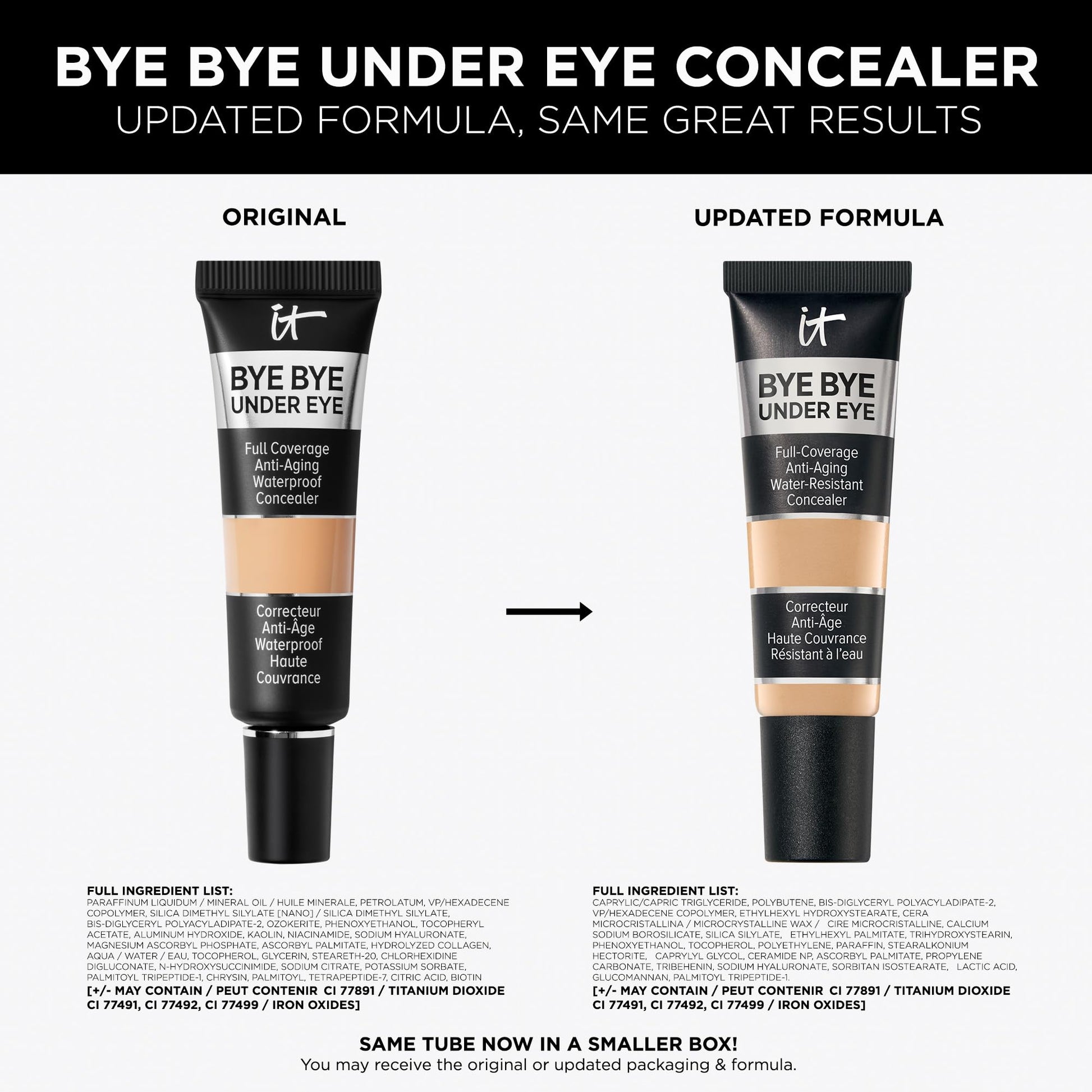 IT Cosmetics Bye Bye Under Eye Concealer (Light Nude) - Water-Resistant, Full Coverage Brightening Concealer For Dark Circles, Fine Lines, Redness & Discoloration, Anti-Aging, 24H Wear - 0.4 fl oz IT CosmeticsAu supplements