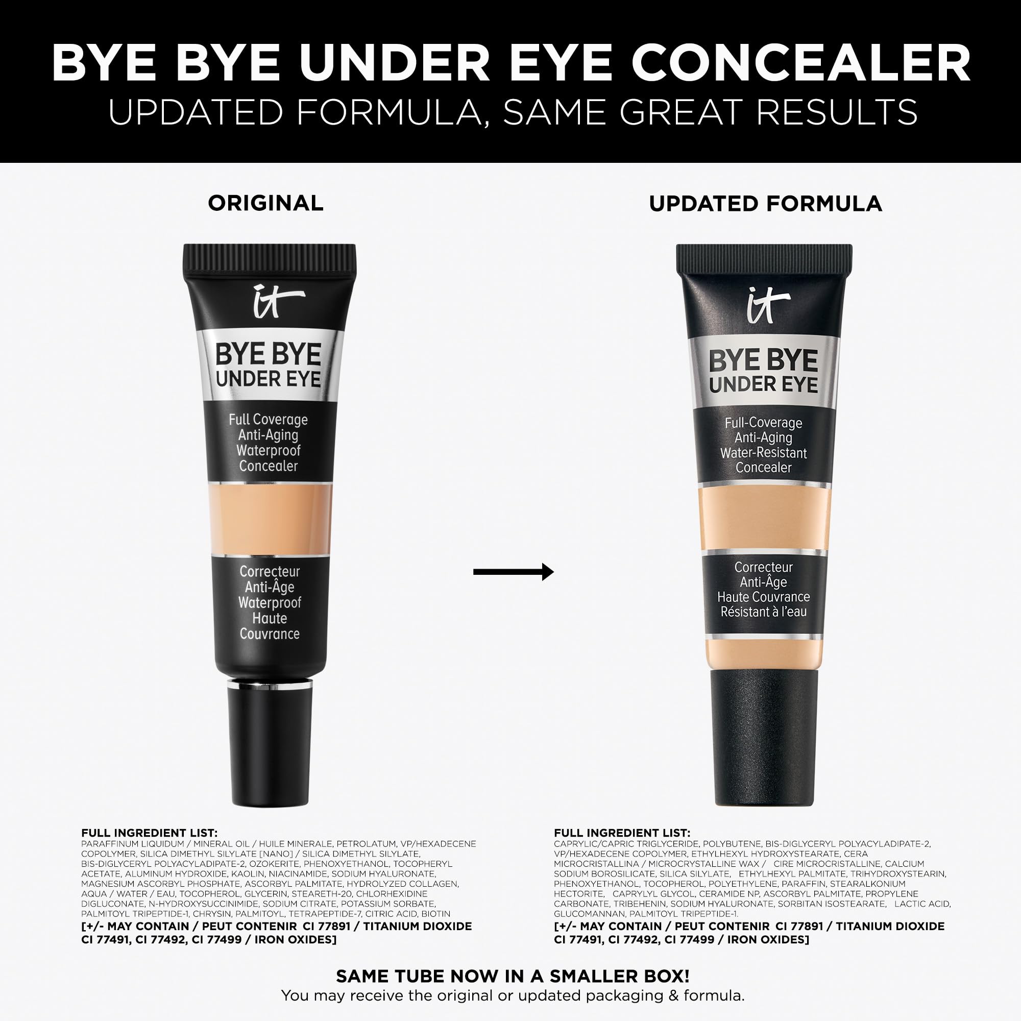 IT Cosmetics Bye Bye Under Eye Concealer (Light Nude) - Water-Resistant, Full Coverage Brightening Concealer For Dark Circles, Fine Lines, Redness & Discoloration, Anti-Aging, 24H Wear - 0.4 fl oz IT CosmeticsAu supplements
