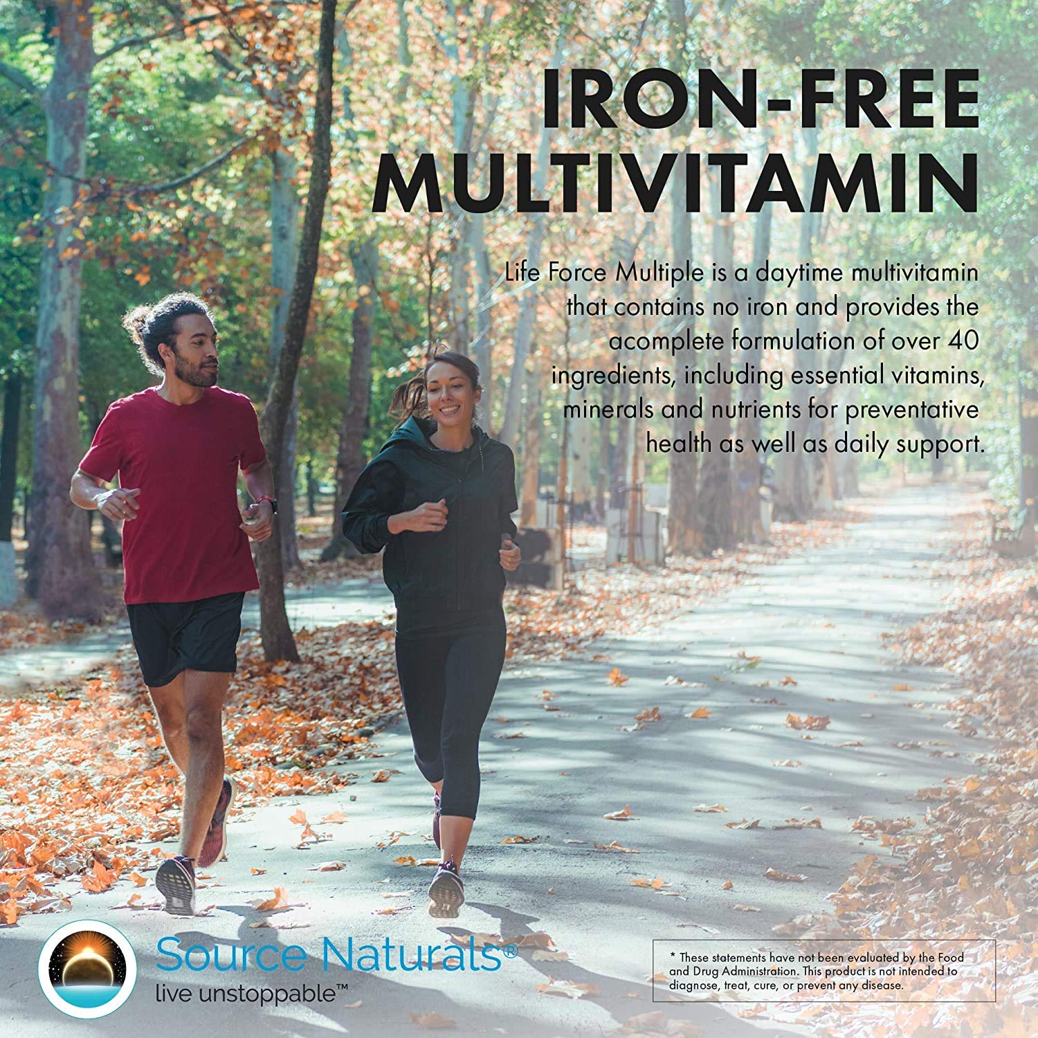 Source Naturals Life Force Multiple Iron Free Daily Multivitamin High Potency Essential Vitamins, Minerals, Antioxidants & Nutrients - Energy & Immune Boost* - 60 Capsules Source NaturalsAu supplements