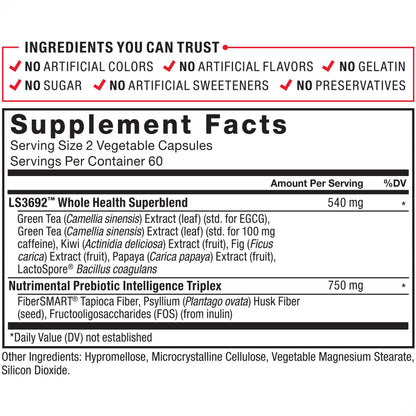 Force Factor ProbioSlim + Prebiotic Fiber Weight Loss Supplement for Women and Men Force FactorUS supplements