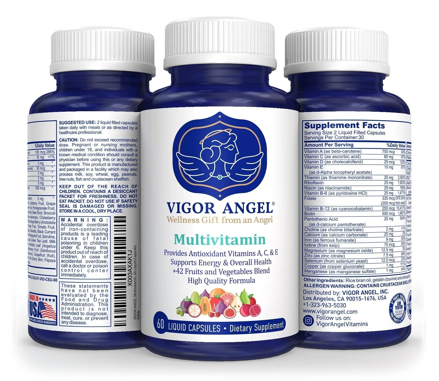VIGOR ANGEL Multivitamin, 60 Liquid Capsules VIGOR ANGELAu supplements