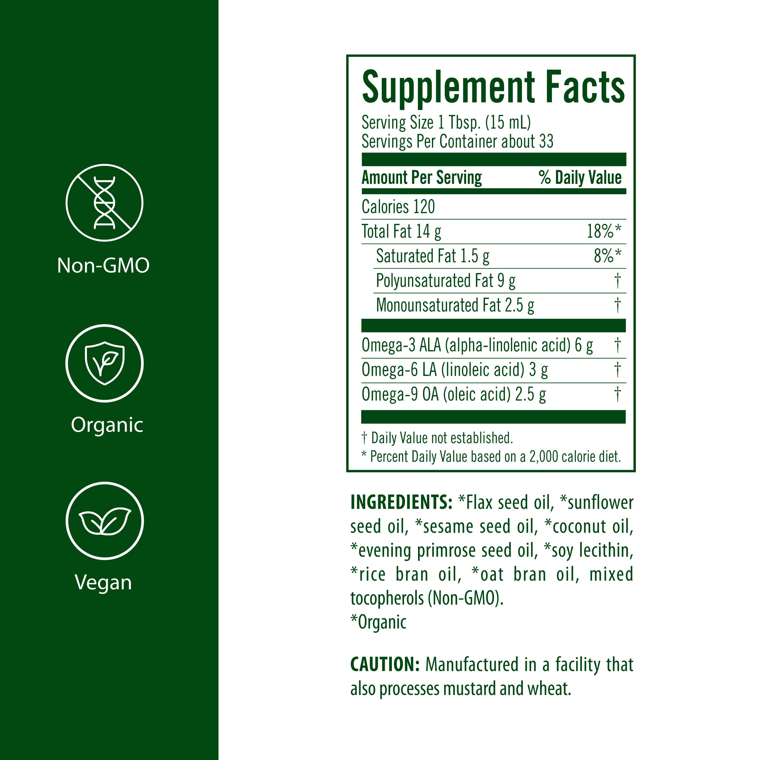 Flora - Udo's Choice Omega 369 Oil Blend, Made with Organic Flax, Sesame & Sunflower Seed Oils, Plant-Based Vegan Omega Fatty Acids, Based on Ideal 2:1:1 Ratio, 17-fl, oz. Glass Bottle FloraAu supplements