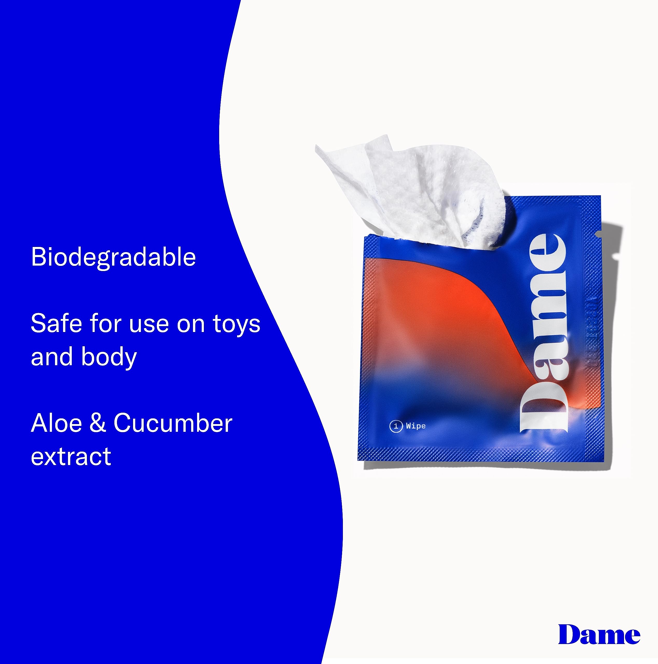 Dame Products Body Wipes - Cleansing and Nourishing - pH-Balanced Formulated with Aloe Dame ProductsAu supplements