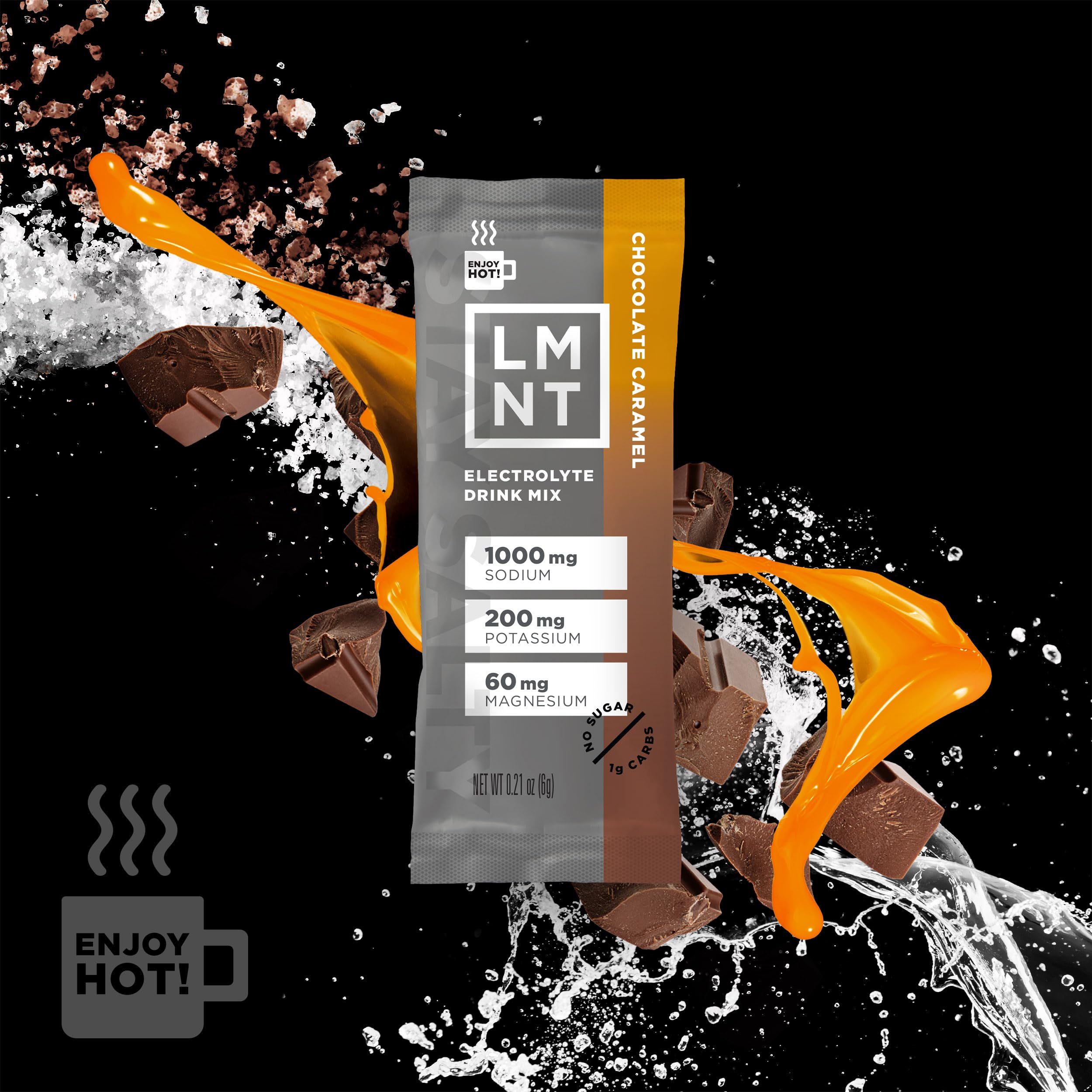 LMNT Hot Chocolate and Coffee Mixer - Chocolate Caramel Salt Electrolytes | No Sugar Drink LMNTAu supplements