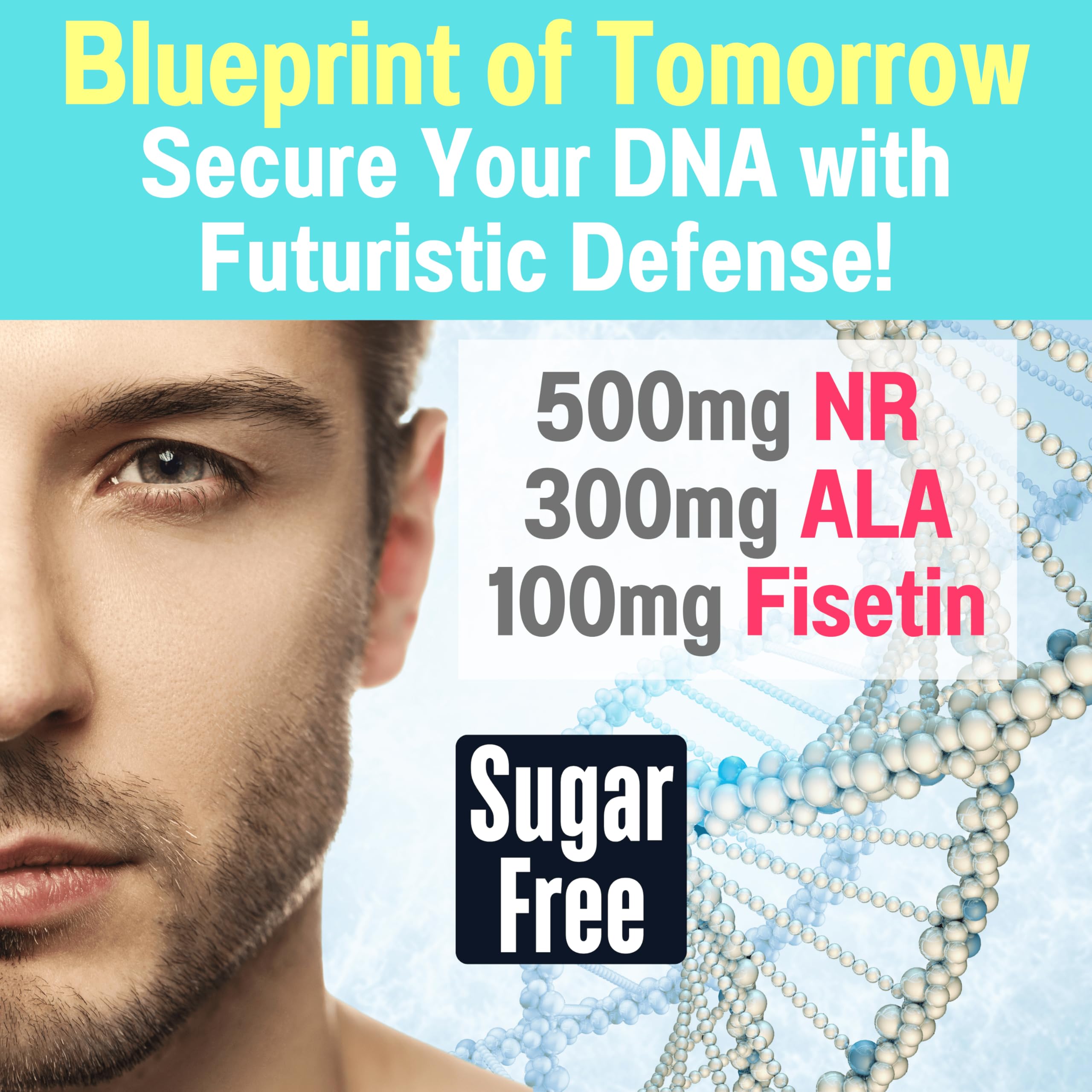 1500mg NAD+ Sugar Free Gummies | NAD + Plus NR TMG ALA Trans-Resveratrol Fisetin Supplements | Nicotinamide Riboside Trimethylglycine Alpha Lipoic Acid Betaine Pills Capsules Tincture Supplement Alt SHIZAMAu supplements