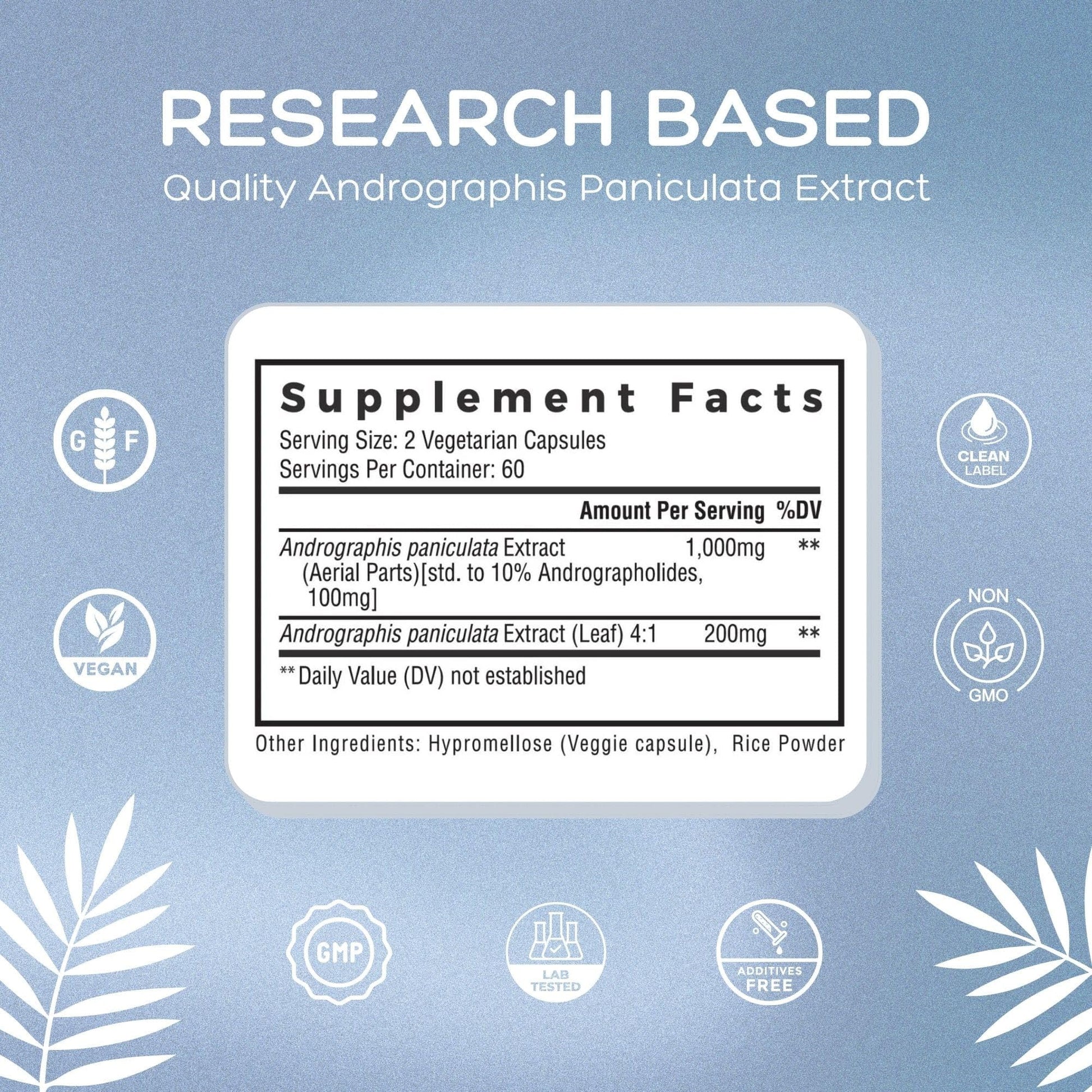 Palmara Health Premium Andrographis Paniculata Extract 1,200mg with 100mg Andrographolides Vegan Capsules for Immune & Digestive Support, Non-GMO, Gluten Free, Herbal Dietary Supplement Palmara HealthAu supplements